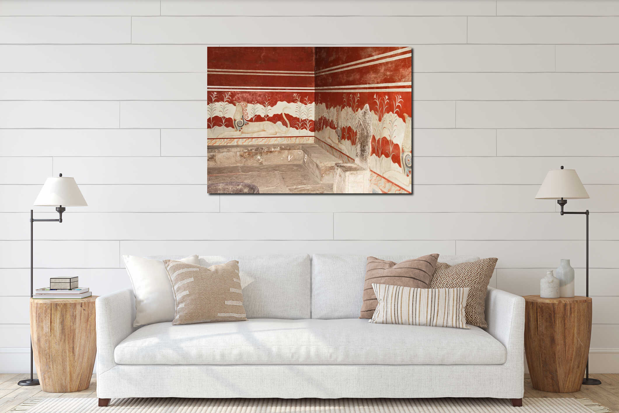 Throne Room Knossos interior mockup