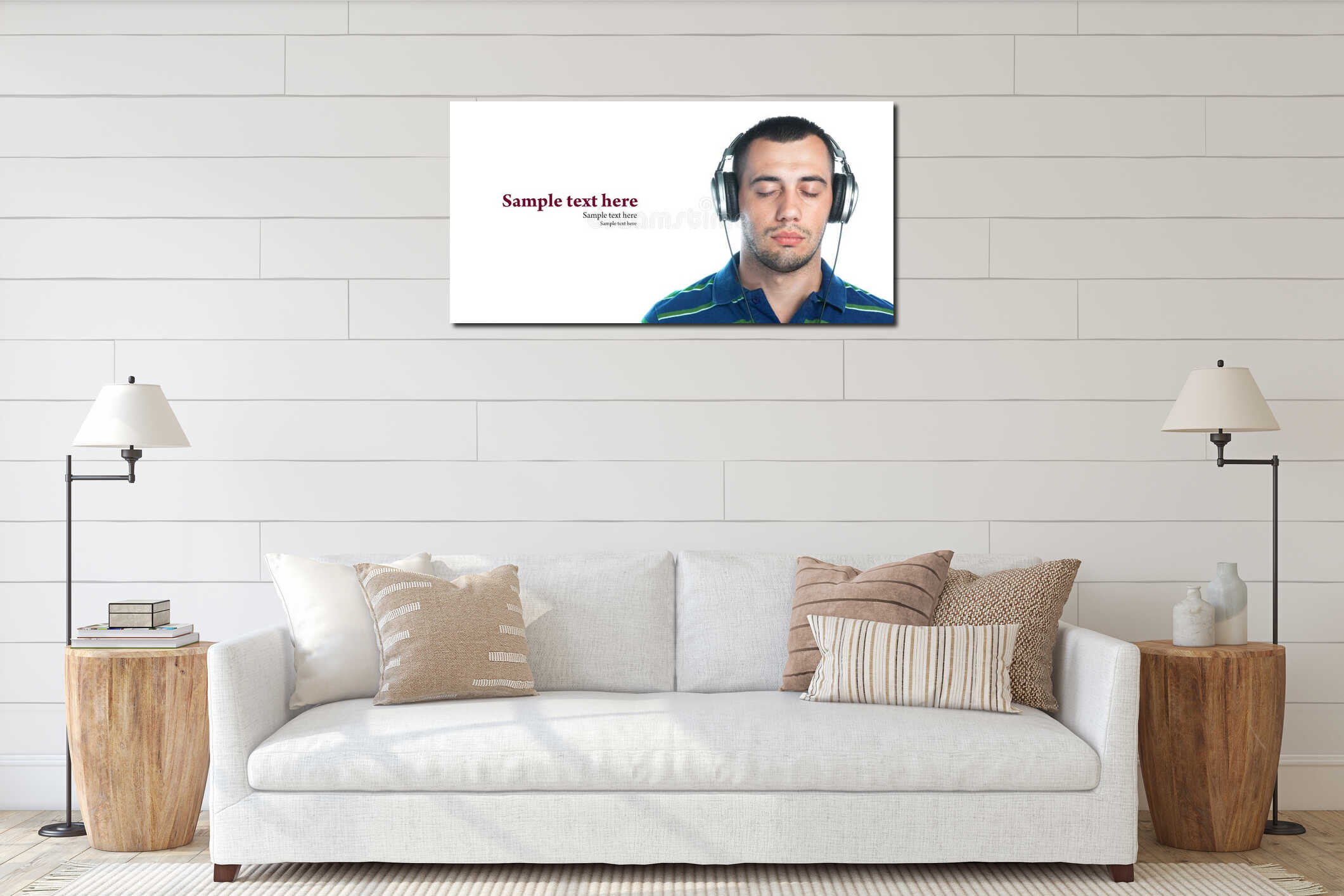 Music enjoy interior mockup