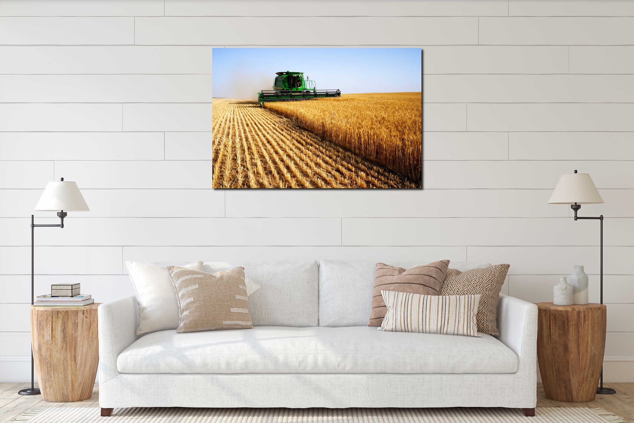 Harvesting combine interior mockup