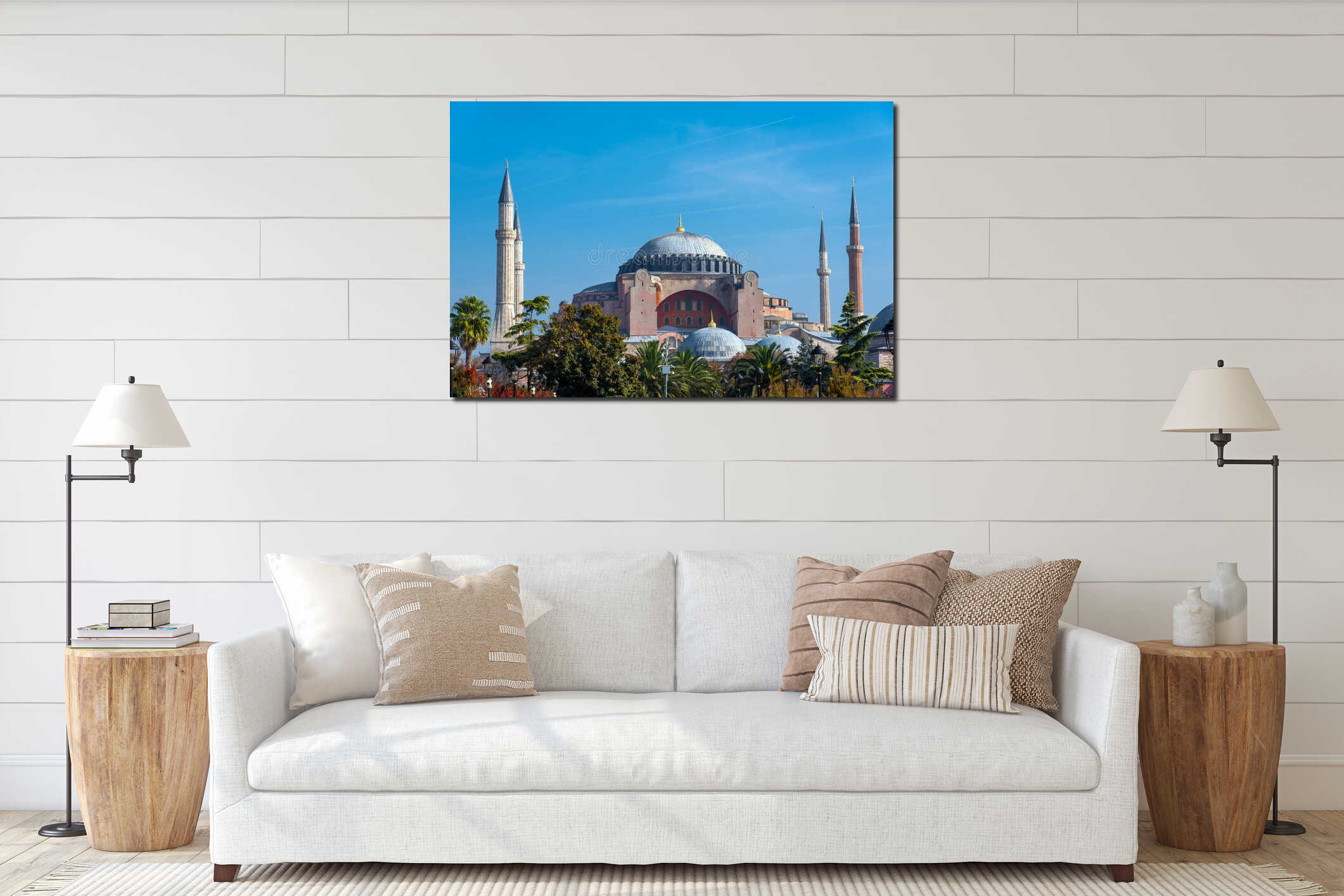 The famous Hagia Sophia in Istanbul interior mockup