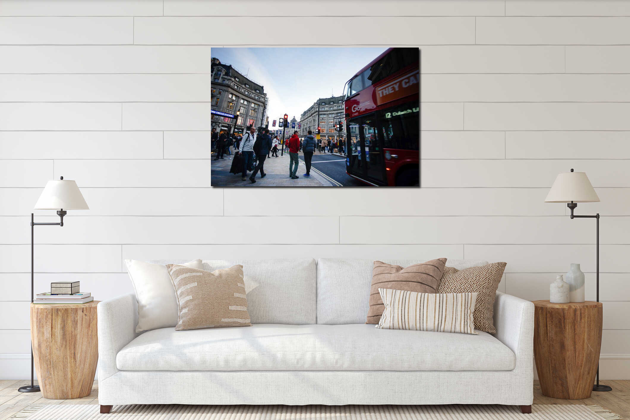 LONDON, ENGLAND - OCTOBER 30, 2015: Oxford street on sale season interior mockup