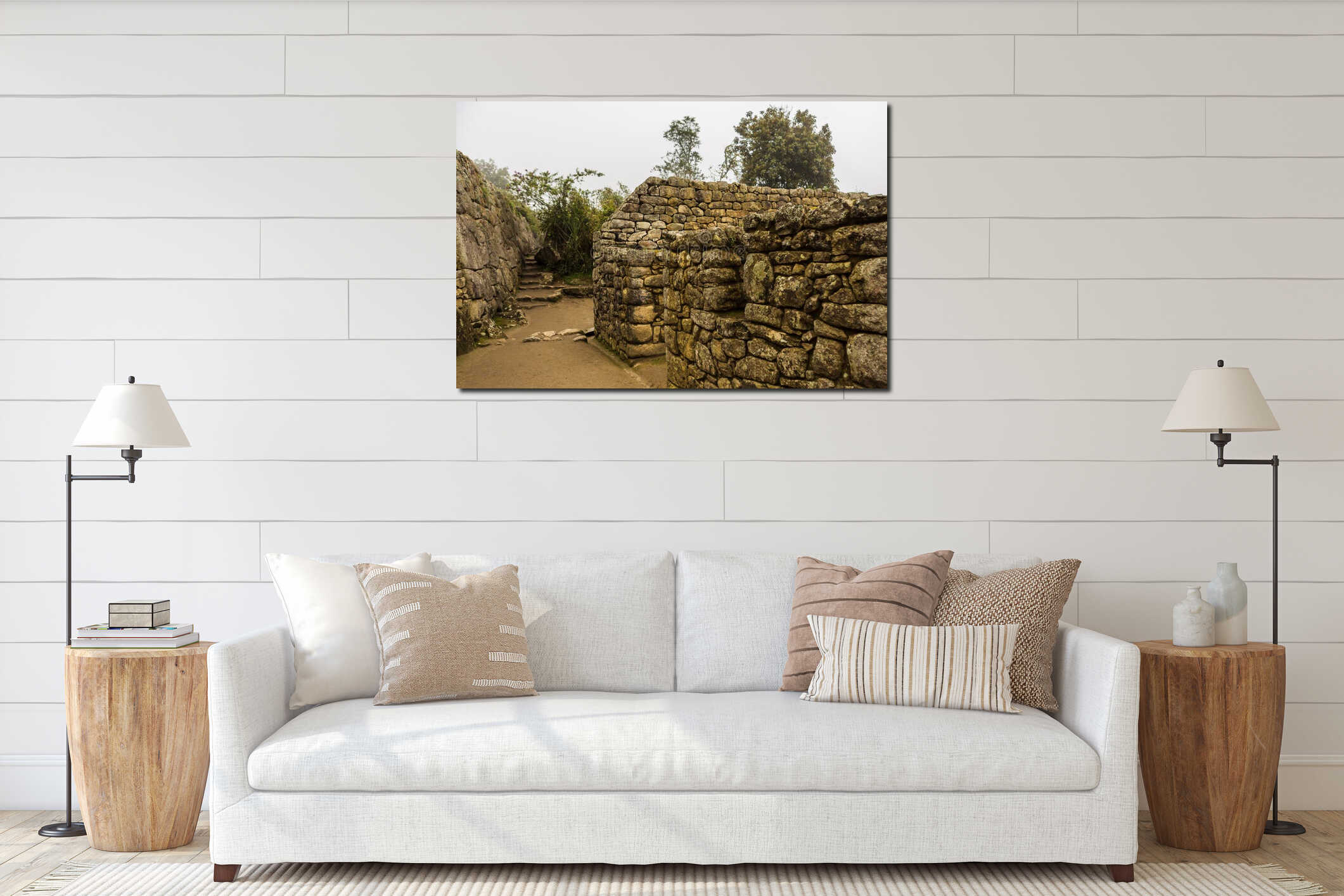 Canvas above sideboard for size context