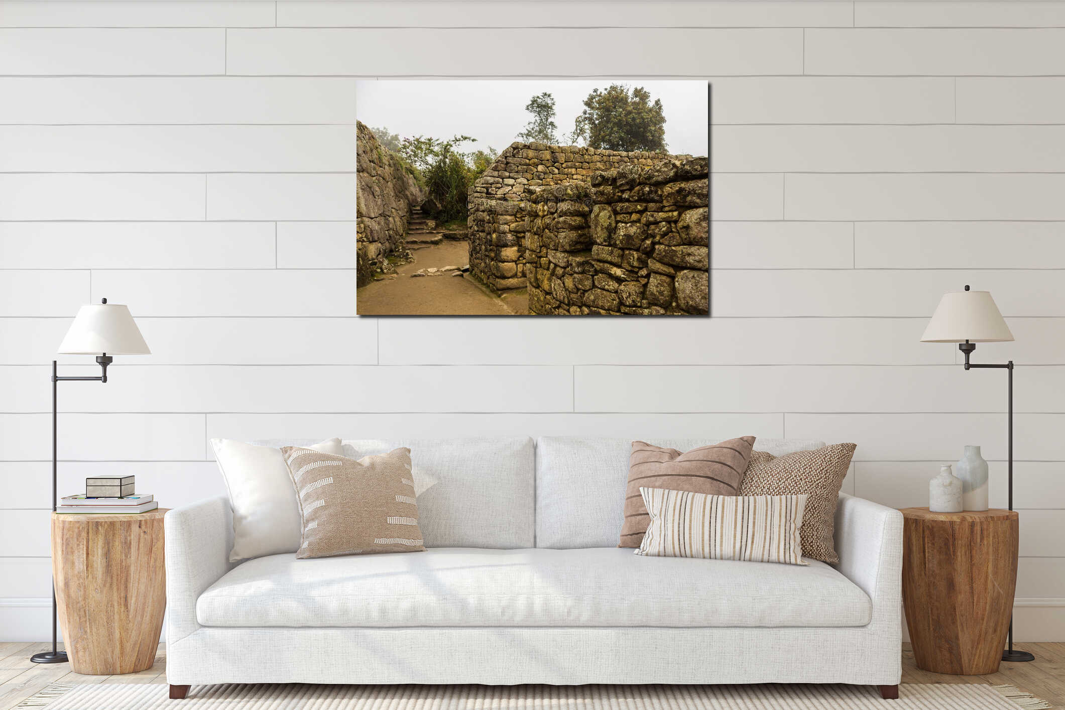 View of the city built in the lost Inca city interior mockup