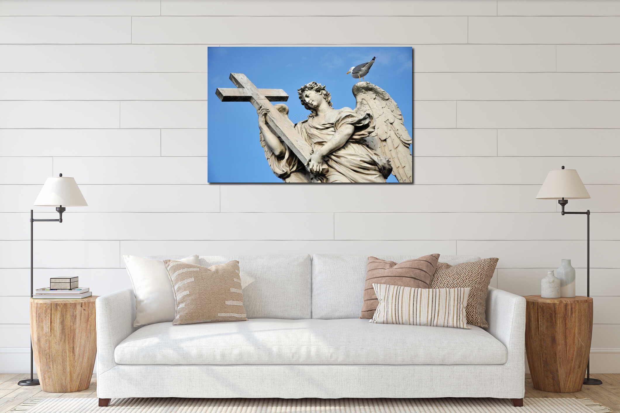 Angel with the Cross. Statue on the Ponte Sant' Angelo, R interior mockup