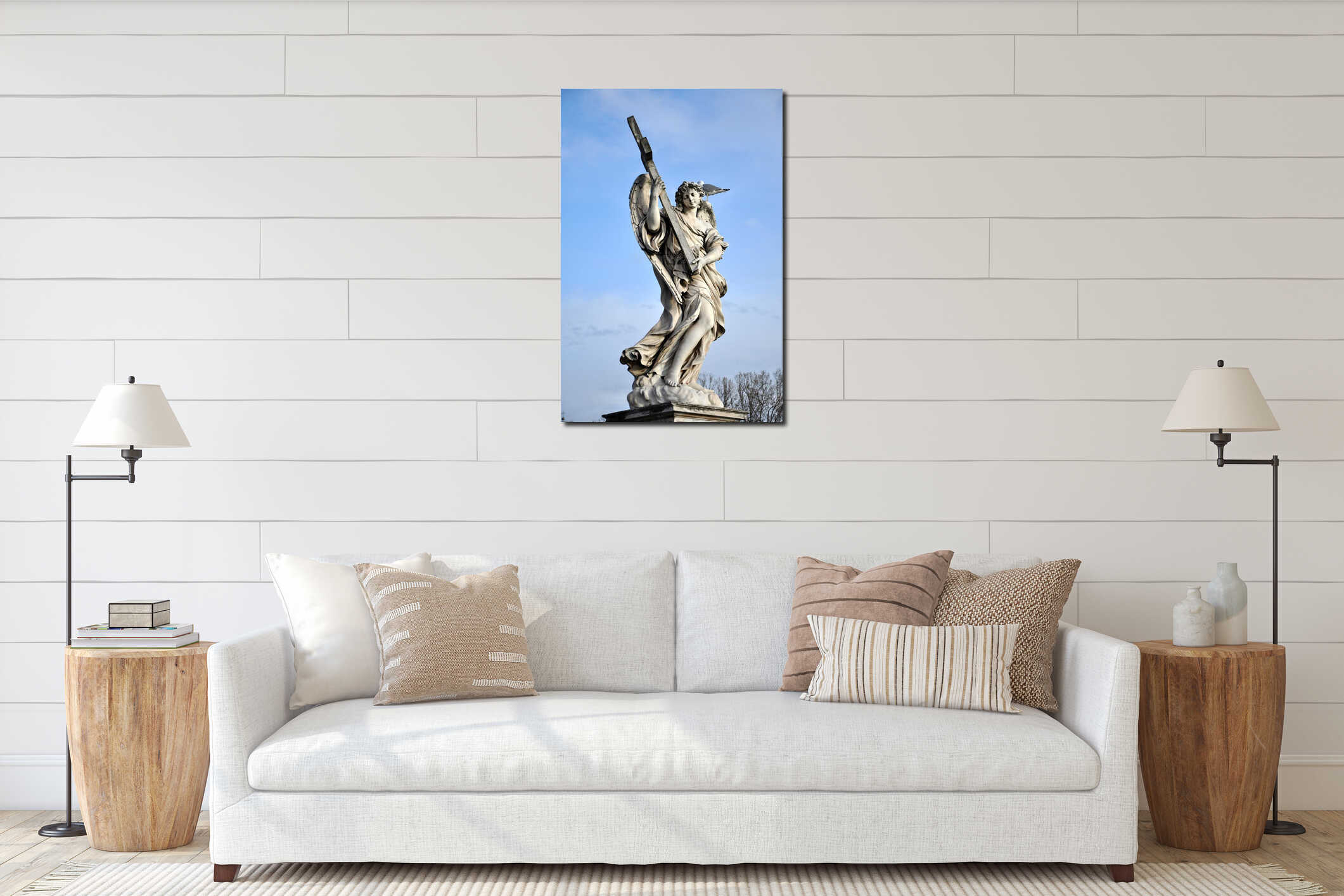 Angel with the Cross. Statue on the Ponte Sant' Angelo, R interior mockup