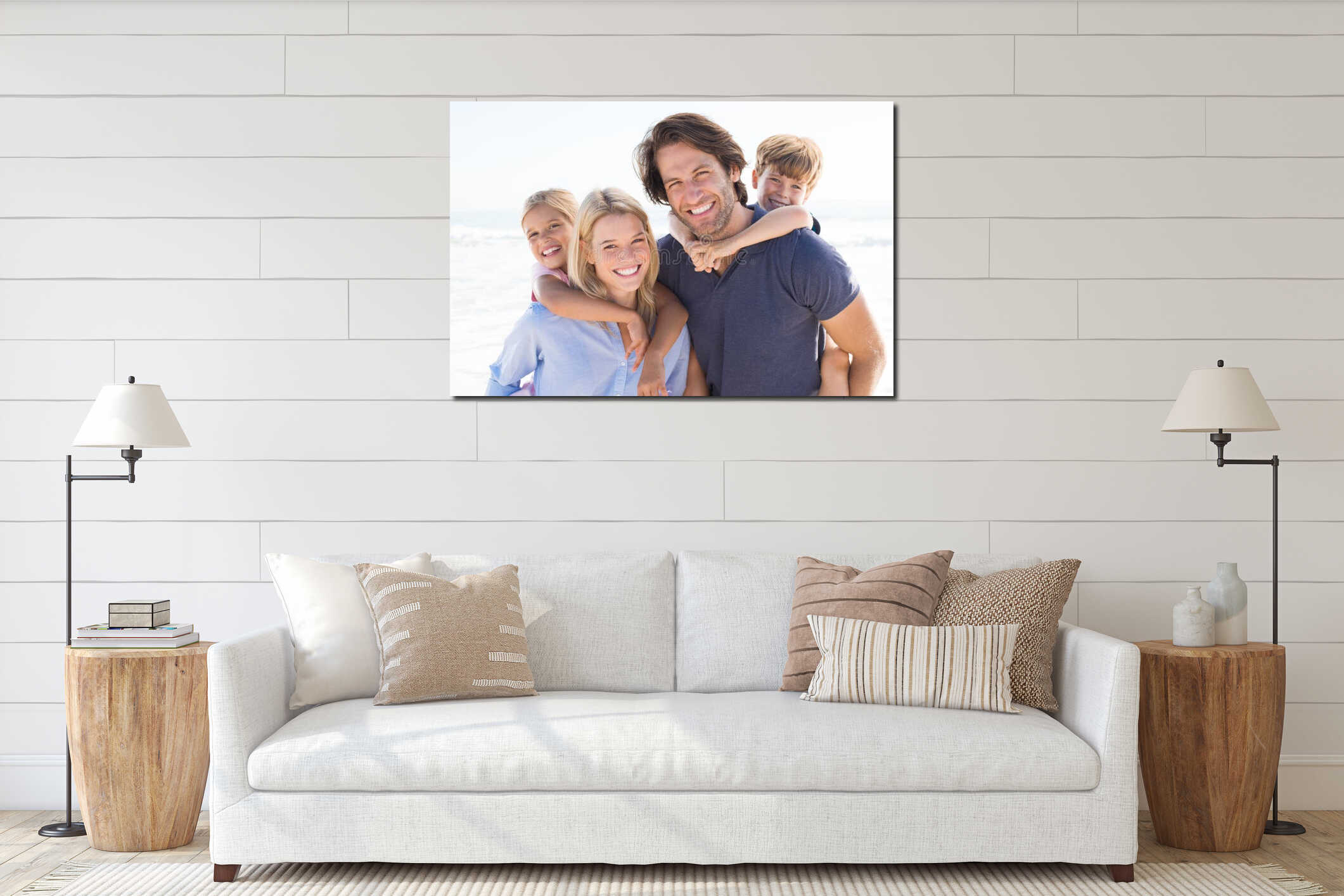 Family portrait interior mockup