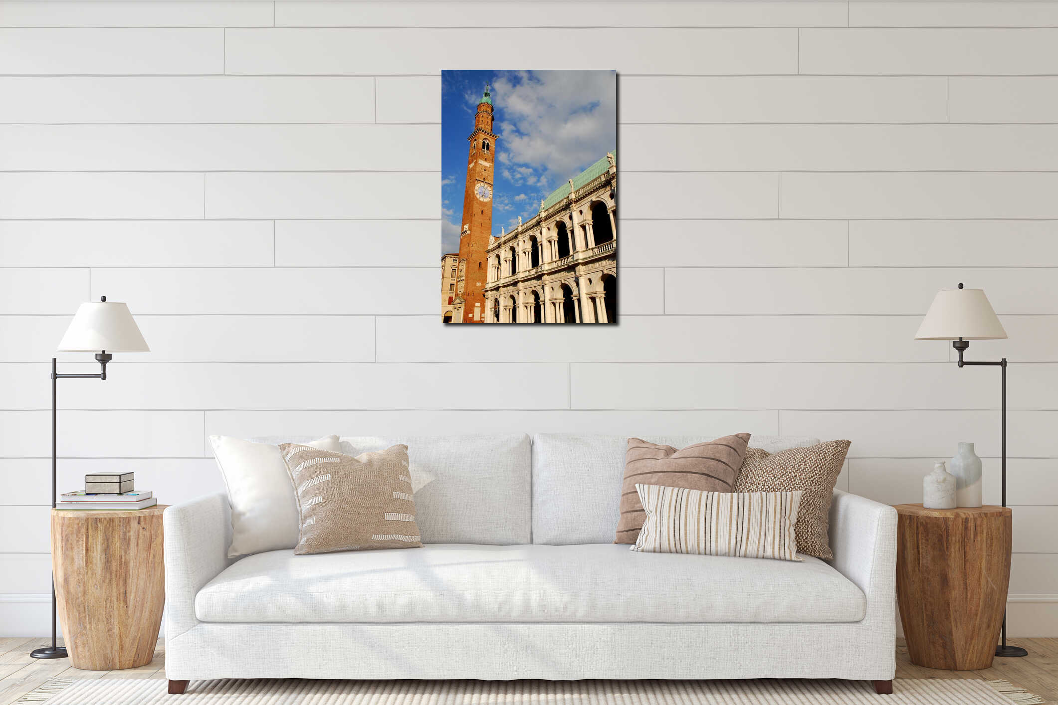 Palladian Basilica in Vicenza in Veneto Italy interior mockup