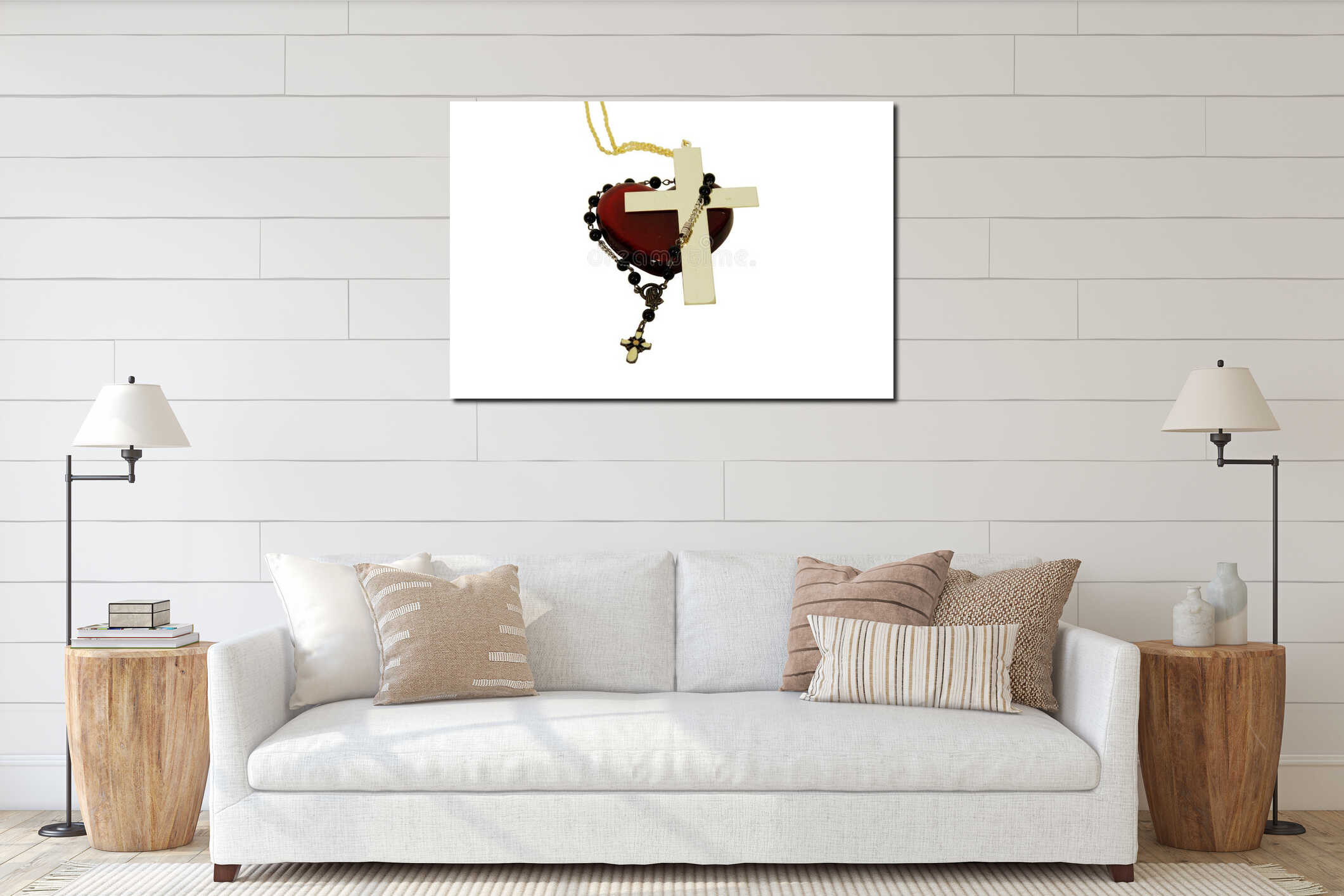 Red Glass Heart interior mockup