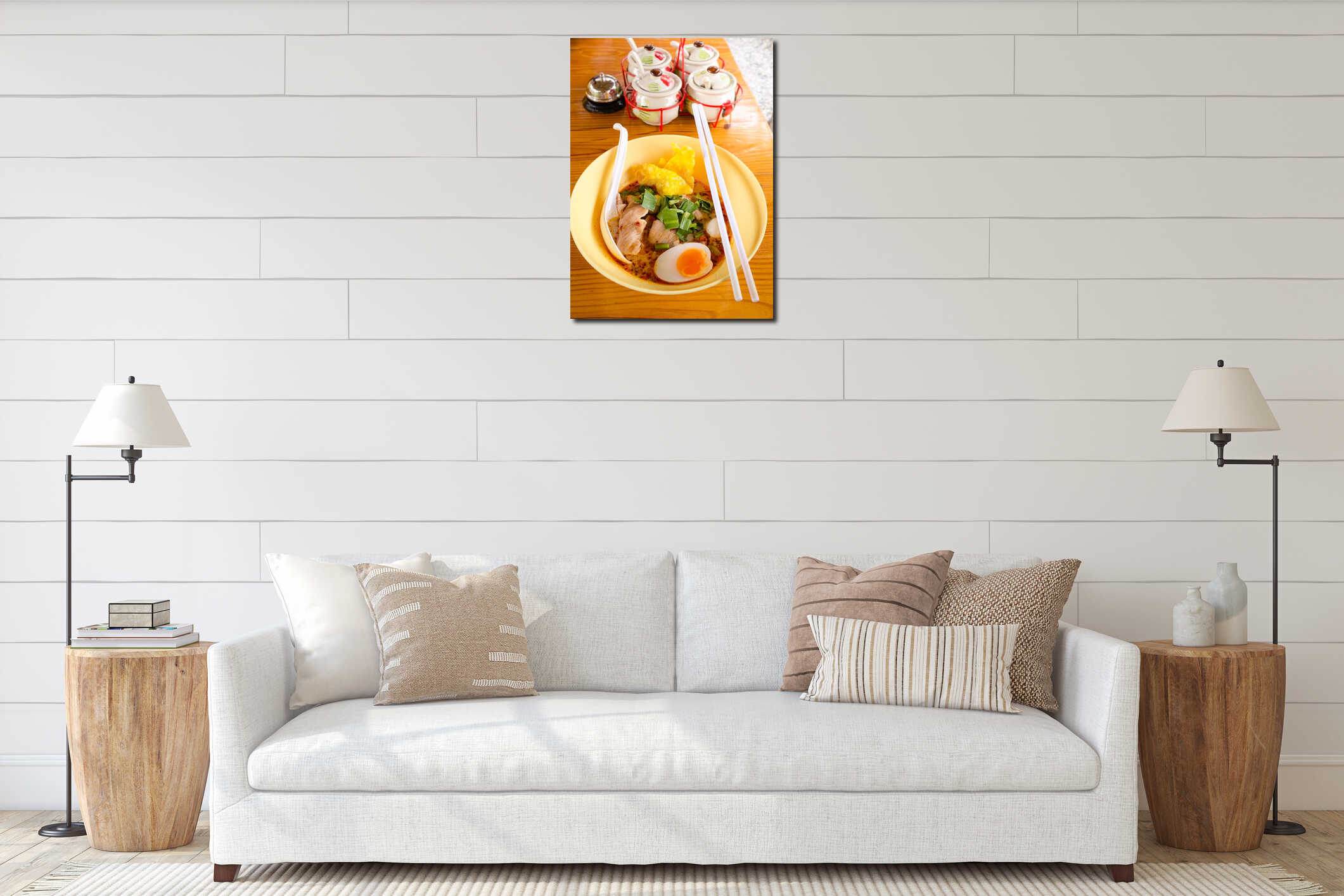 Canvas above sideboard for size context