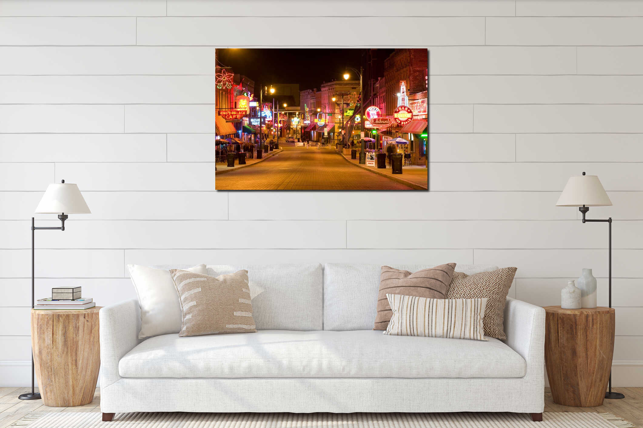 Blues clubs in Memphis interior mockup