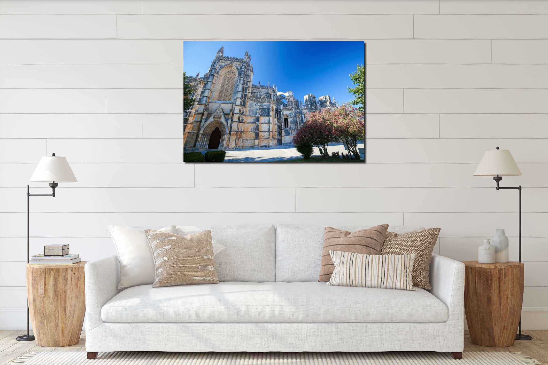 Batalha Monastery in Portugal interior mockup