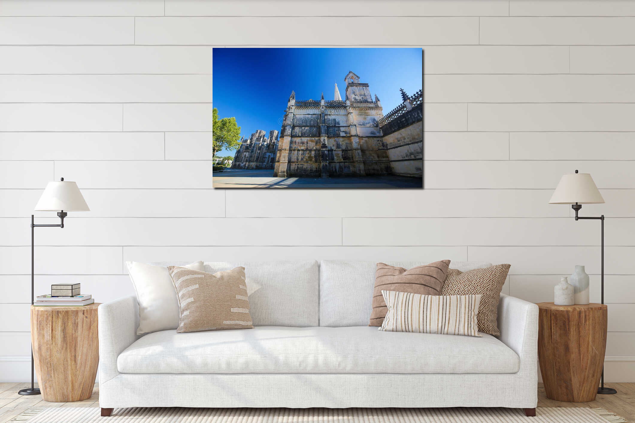 Batalha Monastery in Portugal interior mockup