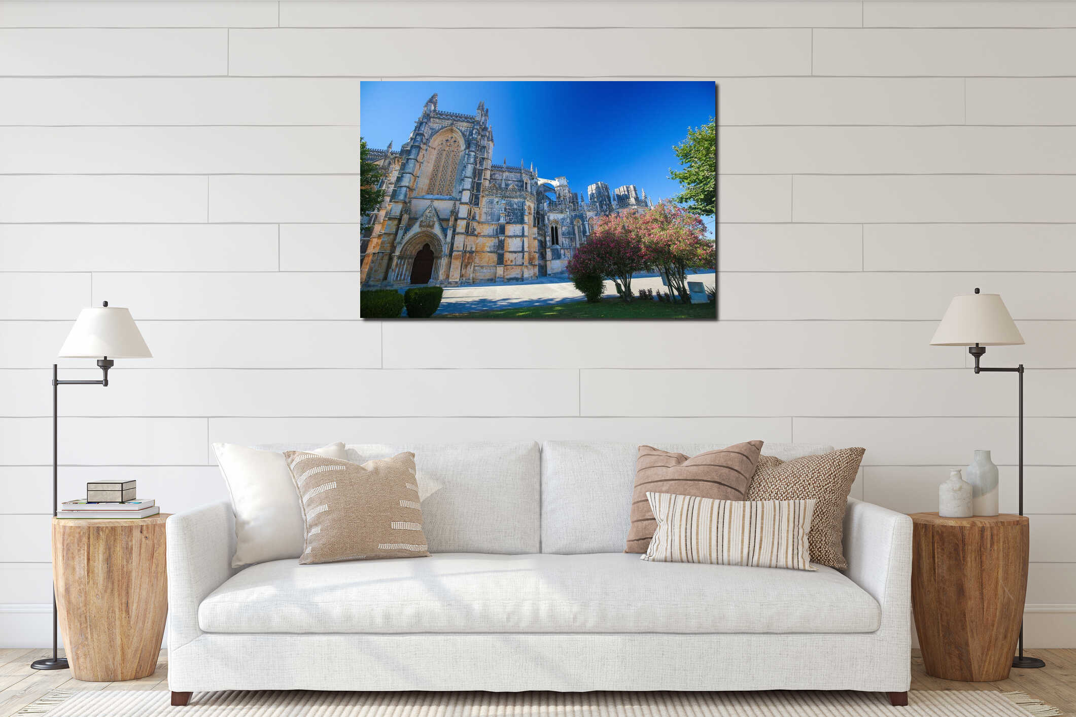 Batalha Monastery in Portugal interior mockup