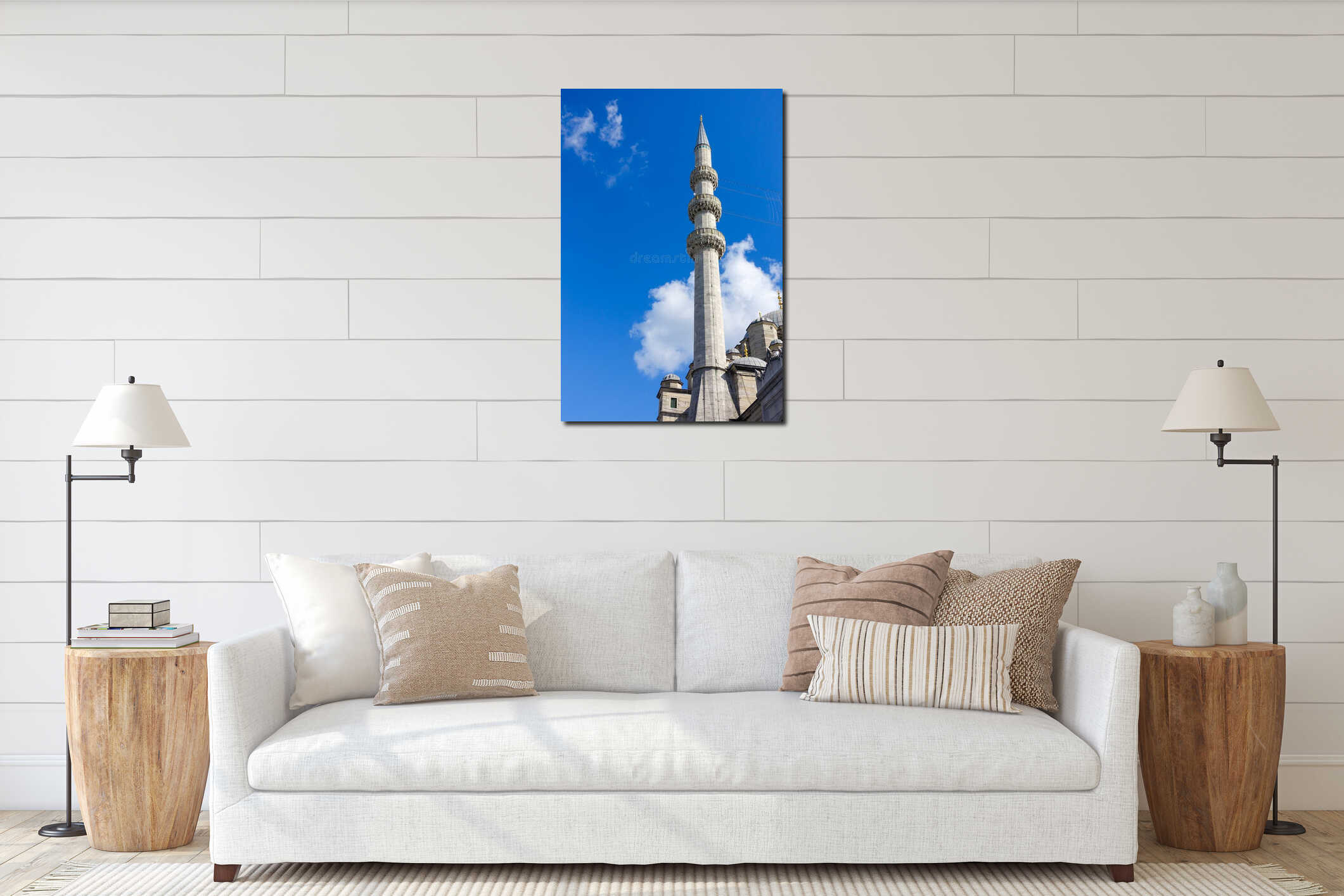 Minaret of the New Mosque, Istanbul interior mockup