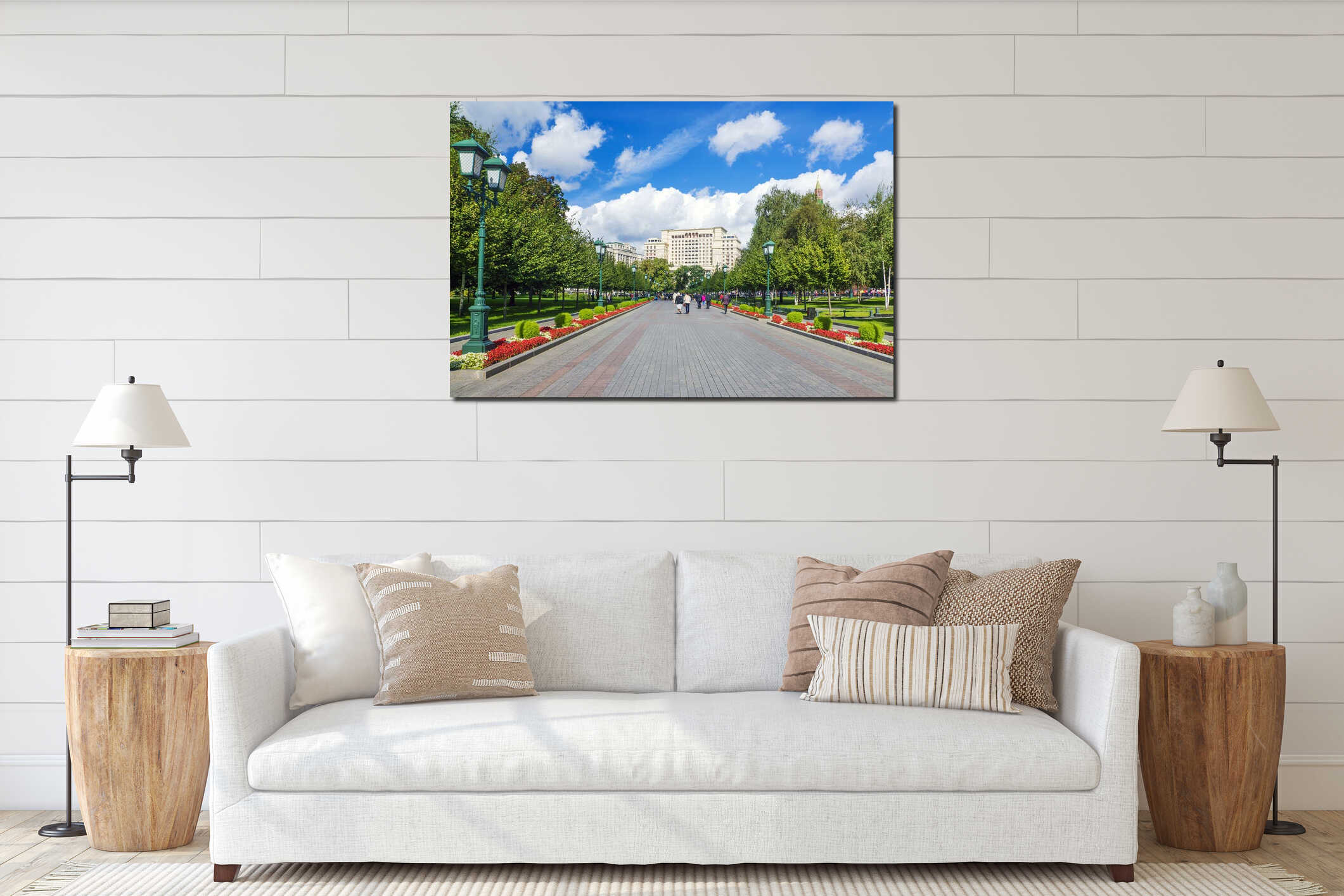 Alley Alexander Garden in Moscow, Russia interior mockup