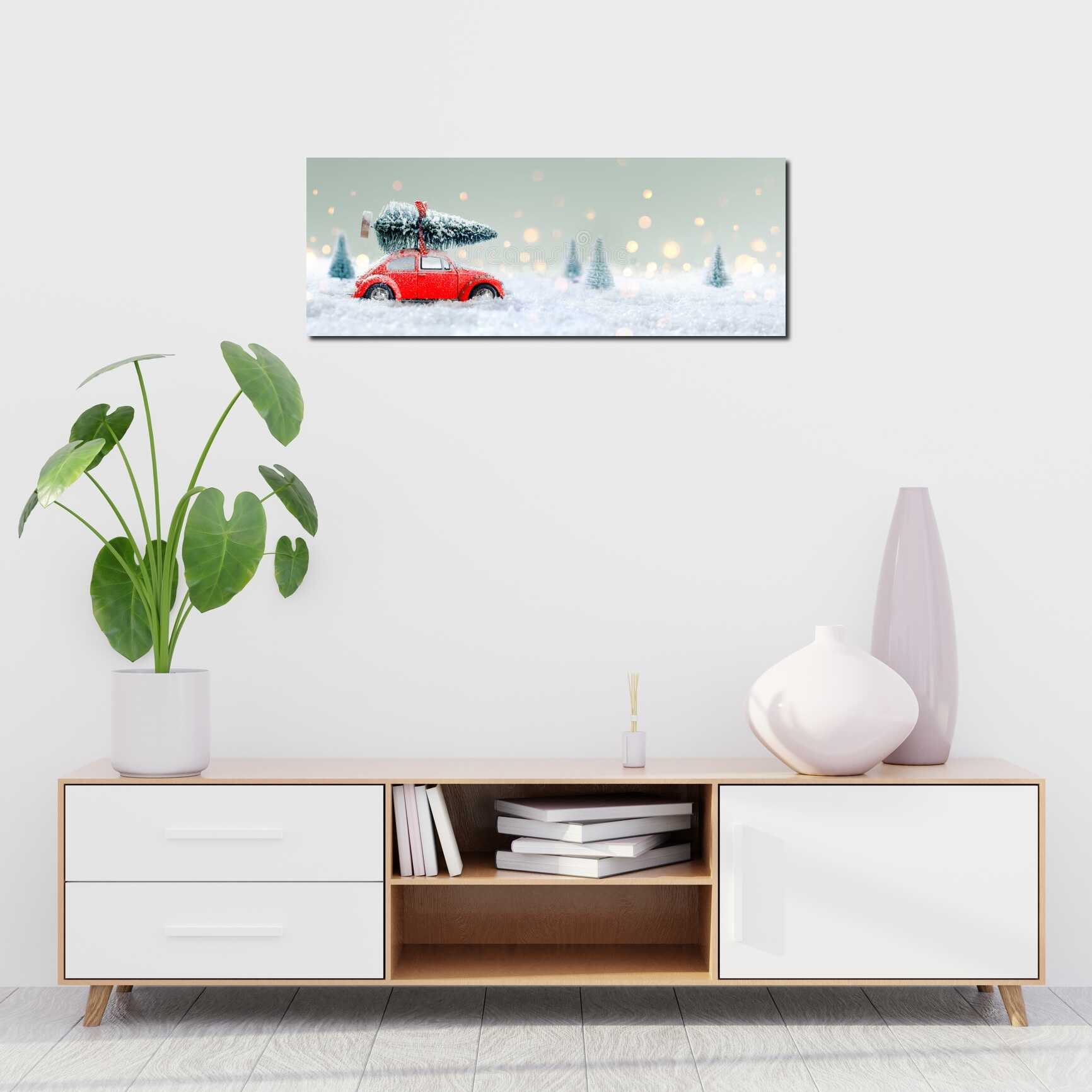 Canvas above sofa for size context