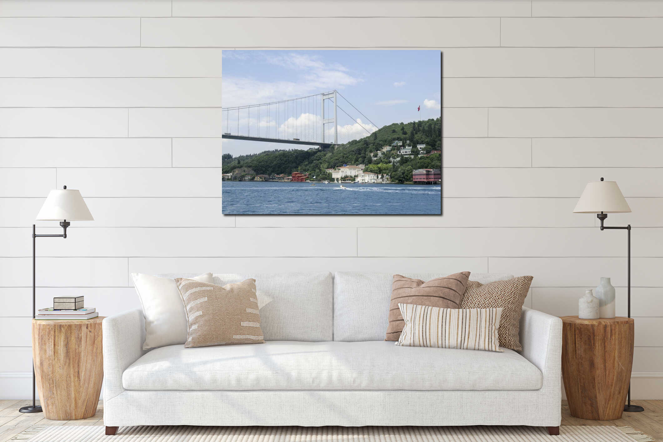 Fatih Mehmet Bridge Bosphorus, Istanbul, Turkey interior mockup