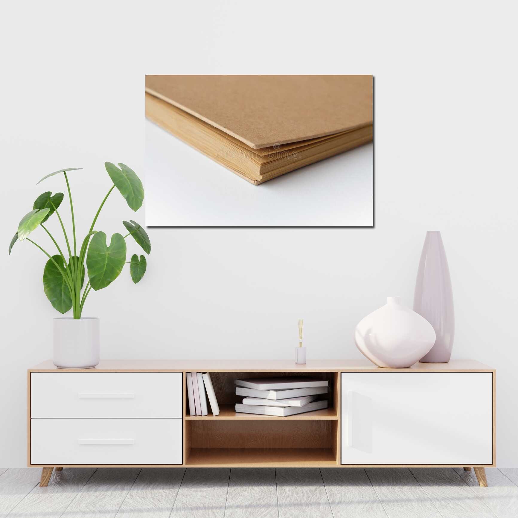 Canvas above sofa for size context