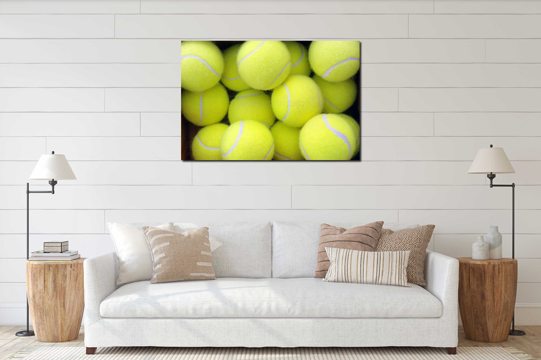 Tennis balls interior mockup