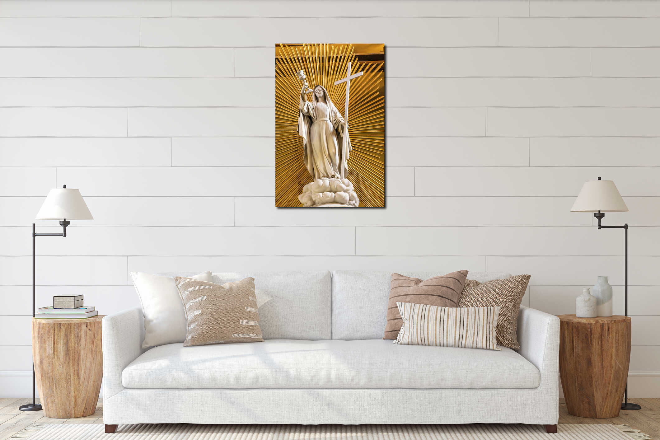 Blind Angel Cross Our Lady of Guanajuato Mexico interior mockup