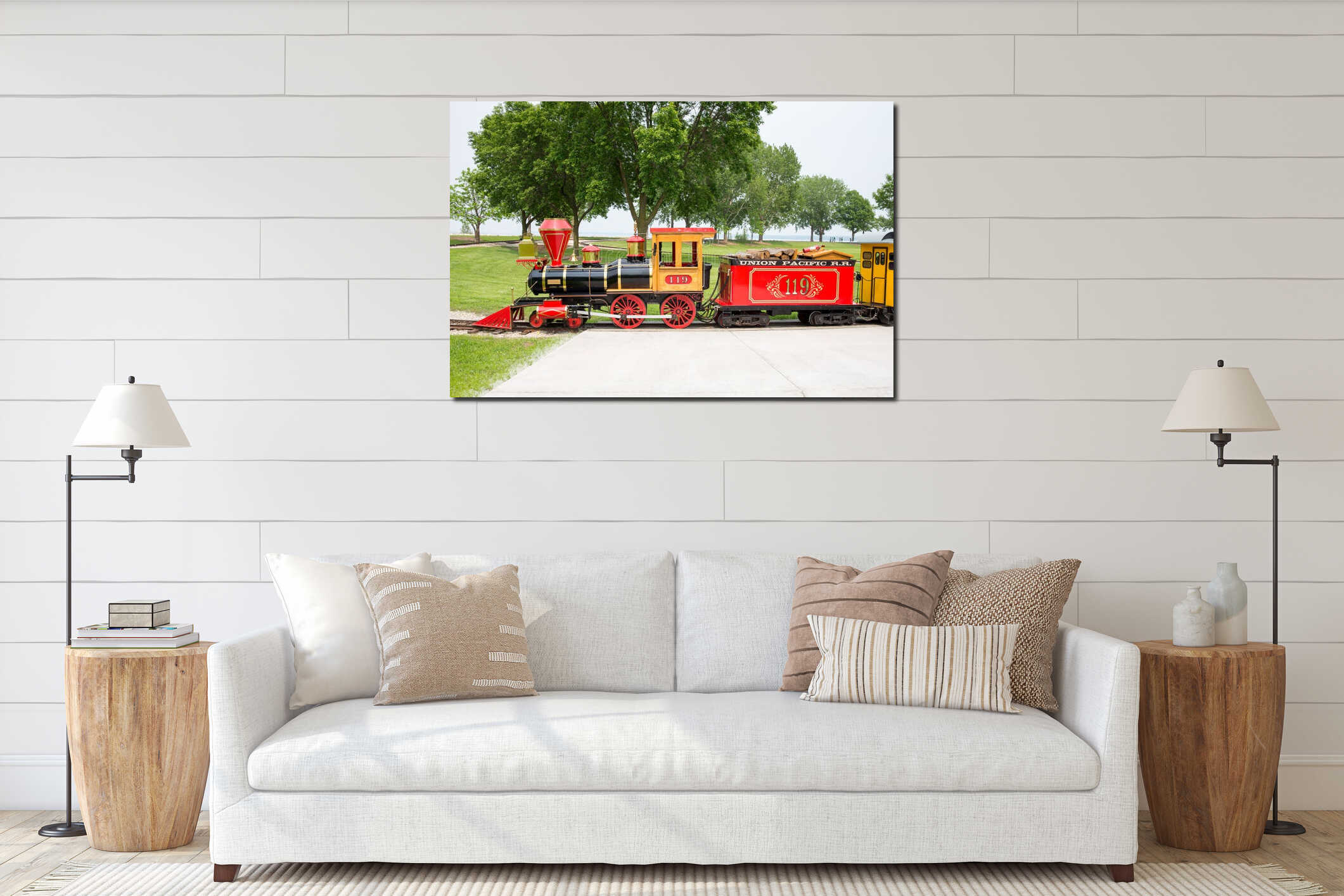 Narrow Gauge Train at Bay Beach Amusement Park interior mockup