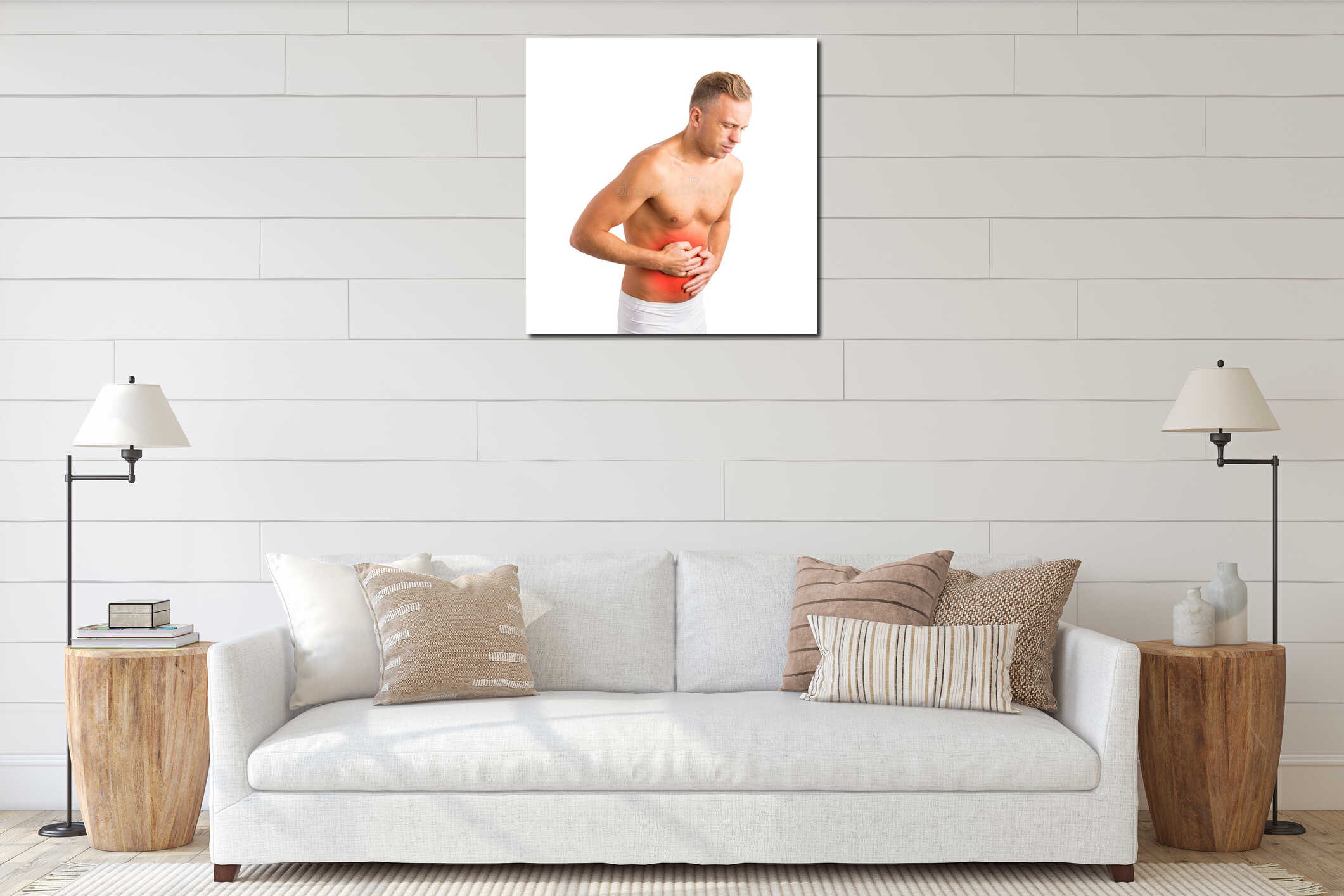 Canvas above sideboard for size context