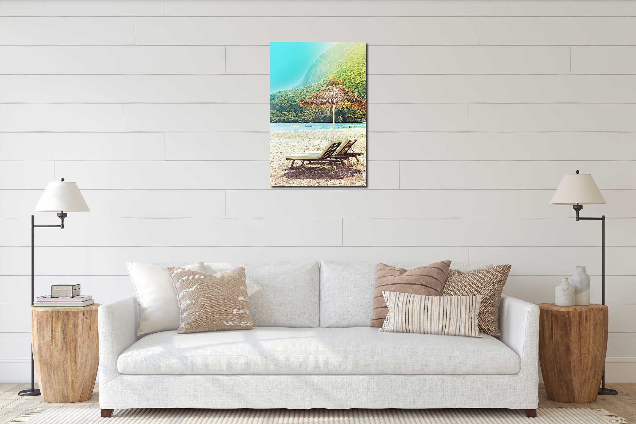 Canvas above sideboard for size context