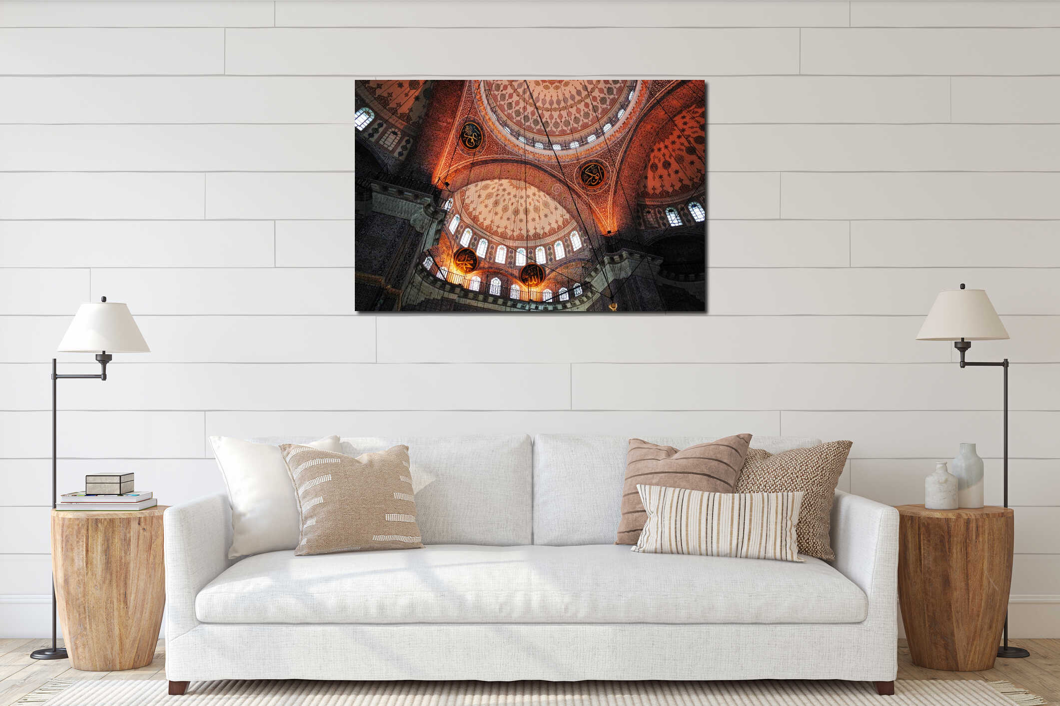 Ceiling of New Mosque, Istanbul interior mockup