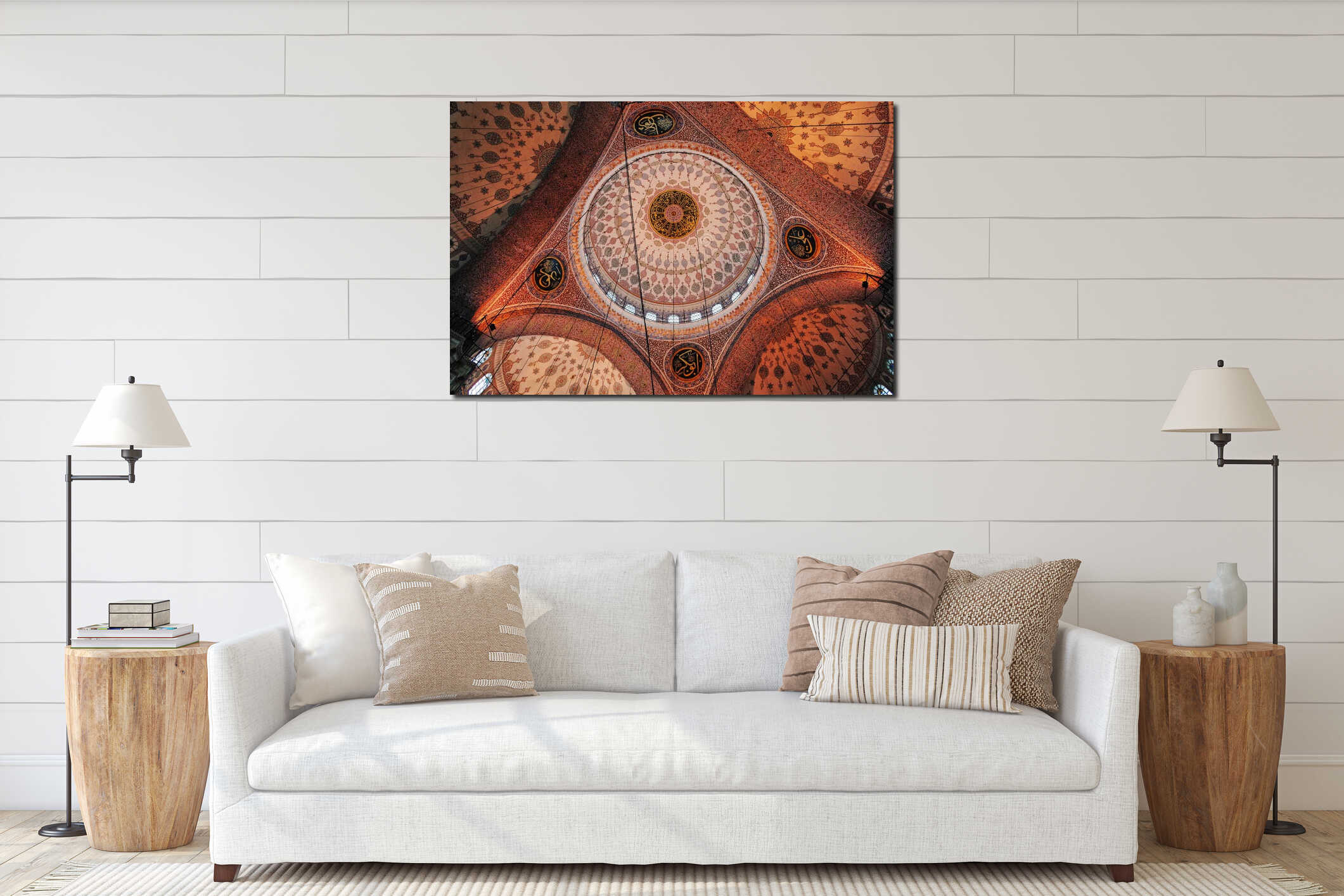 Ceiling of New Mosque, Istanbul interior mockup