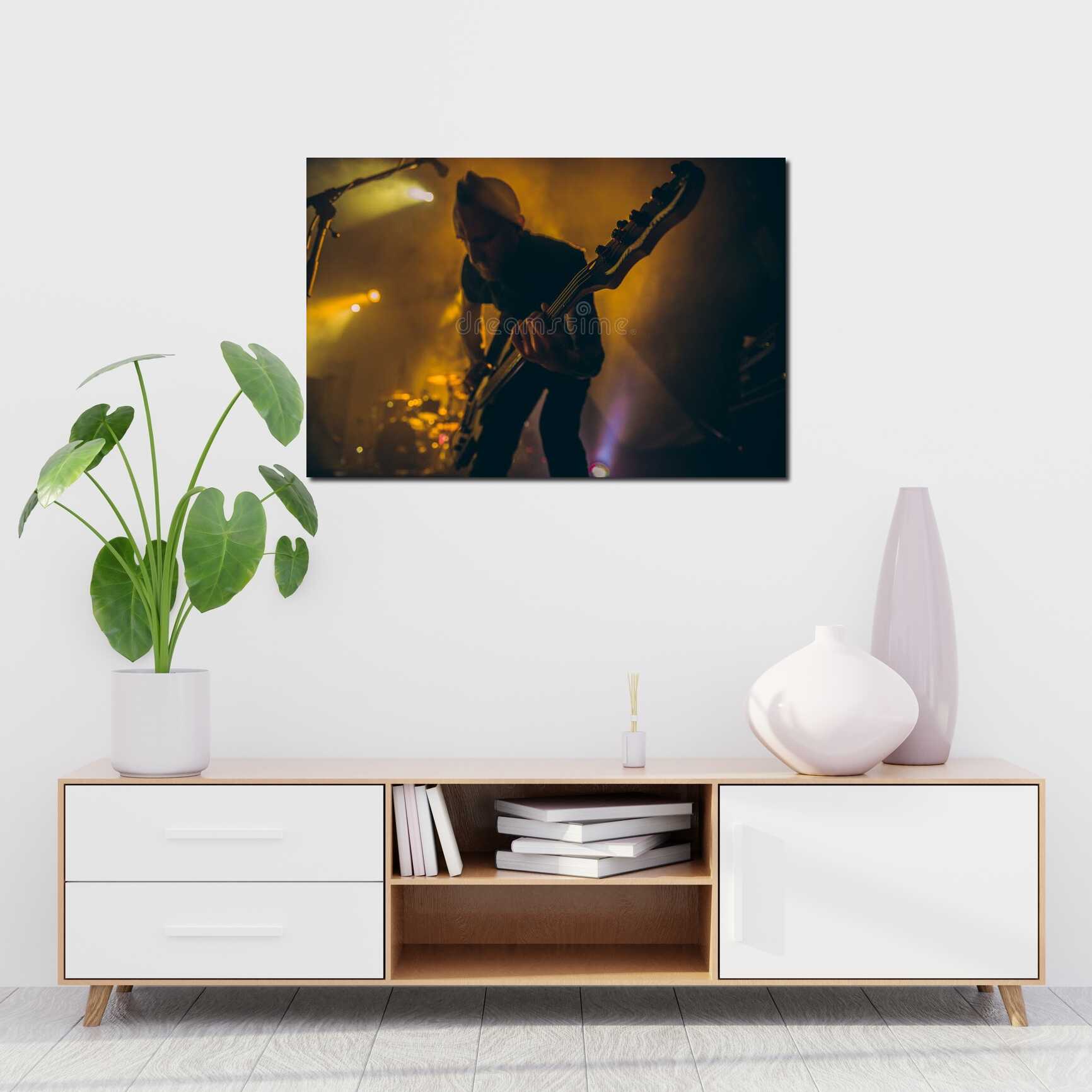 Canvas above sofa for size context