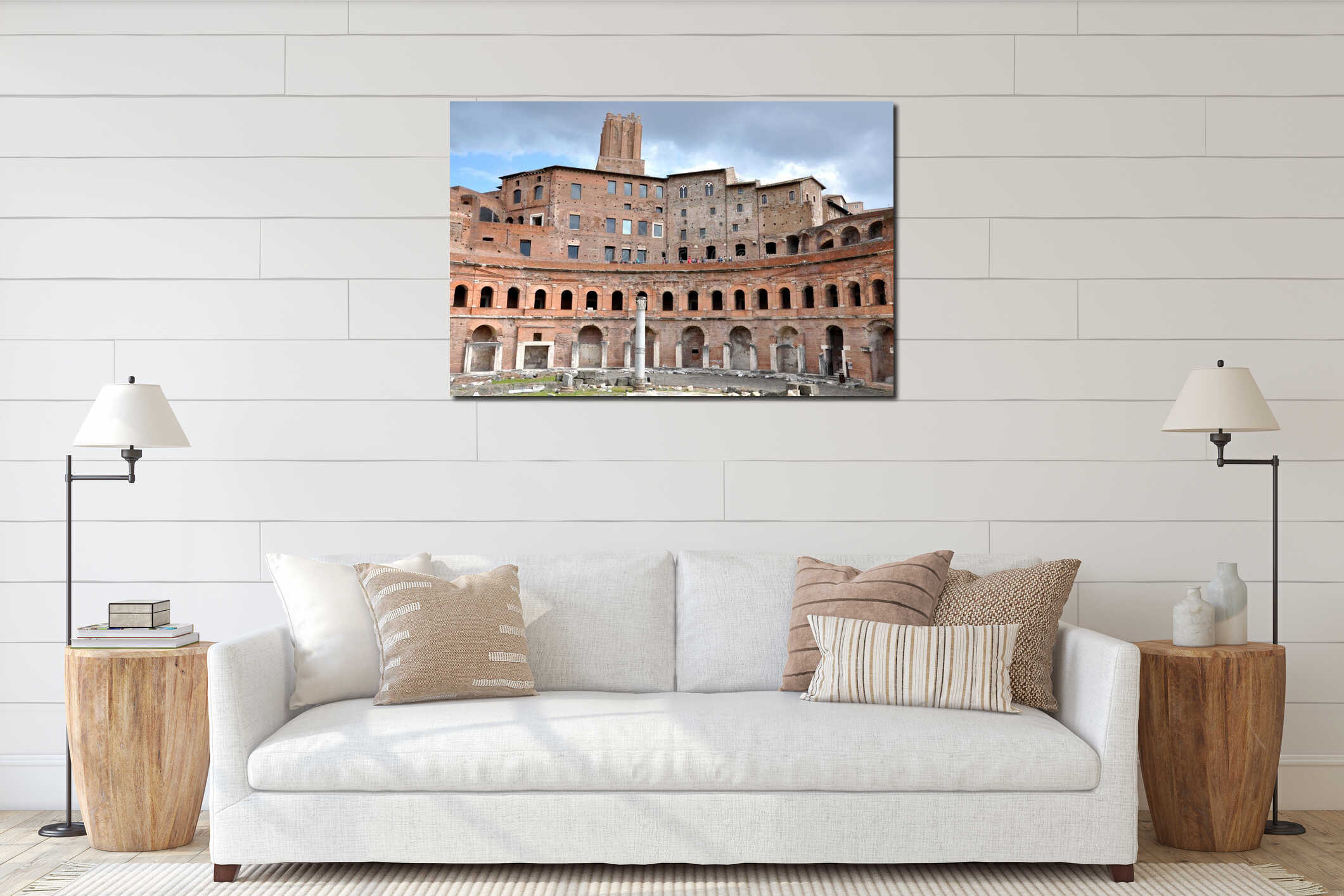 Roman Imperial forum of Emperor Trajan in Rome, Italy interior mockup