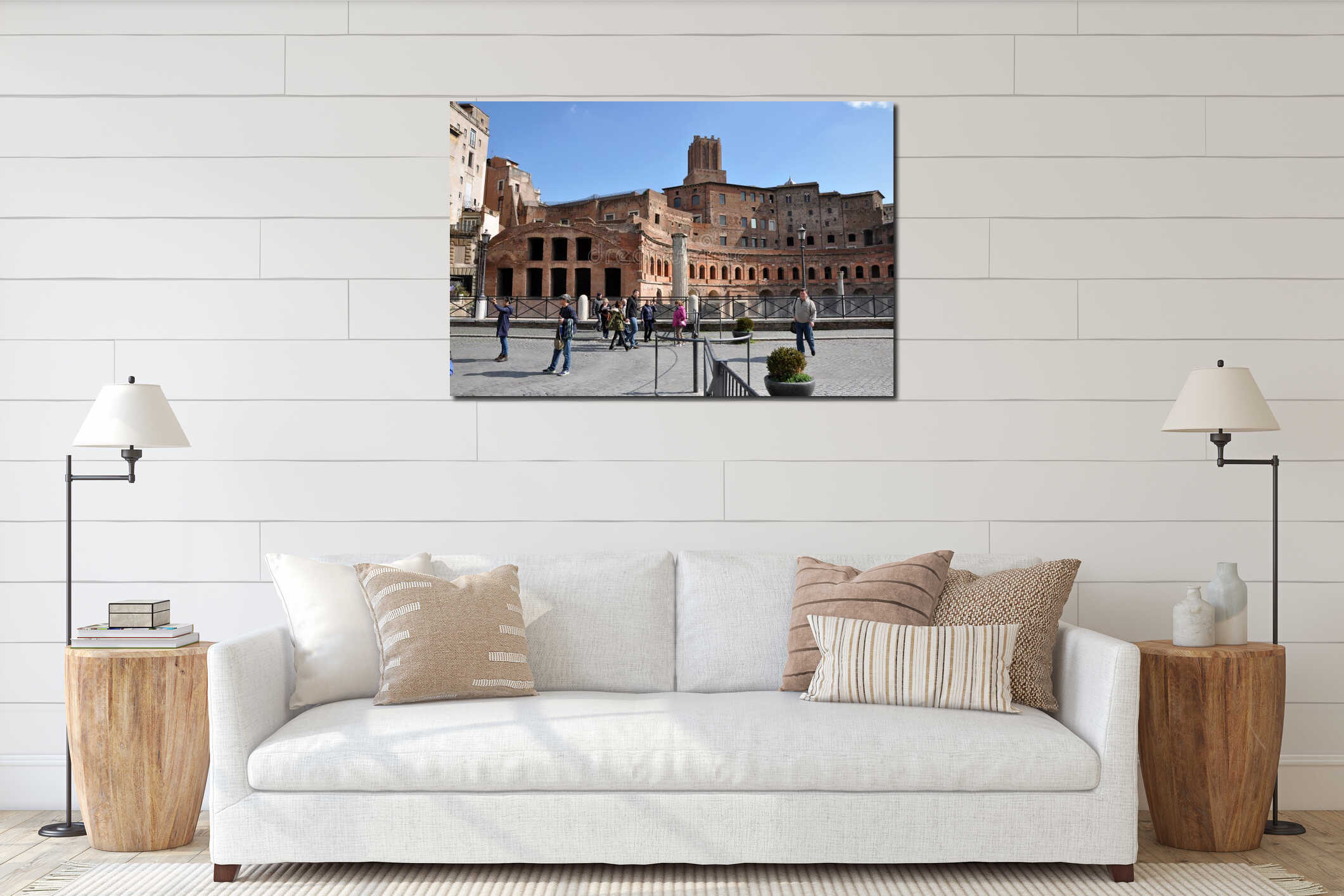 Roman Imperial forum of Emperor Trajan in Rome, Italy interior mockup
