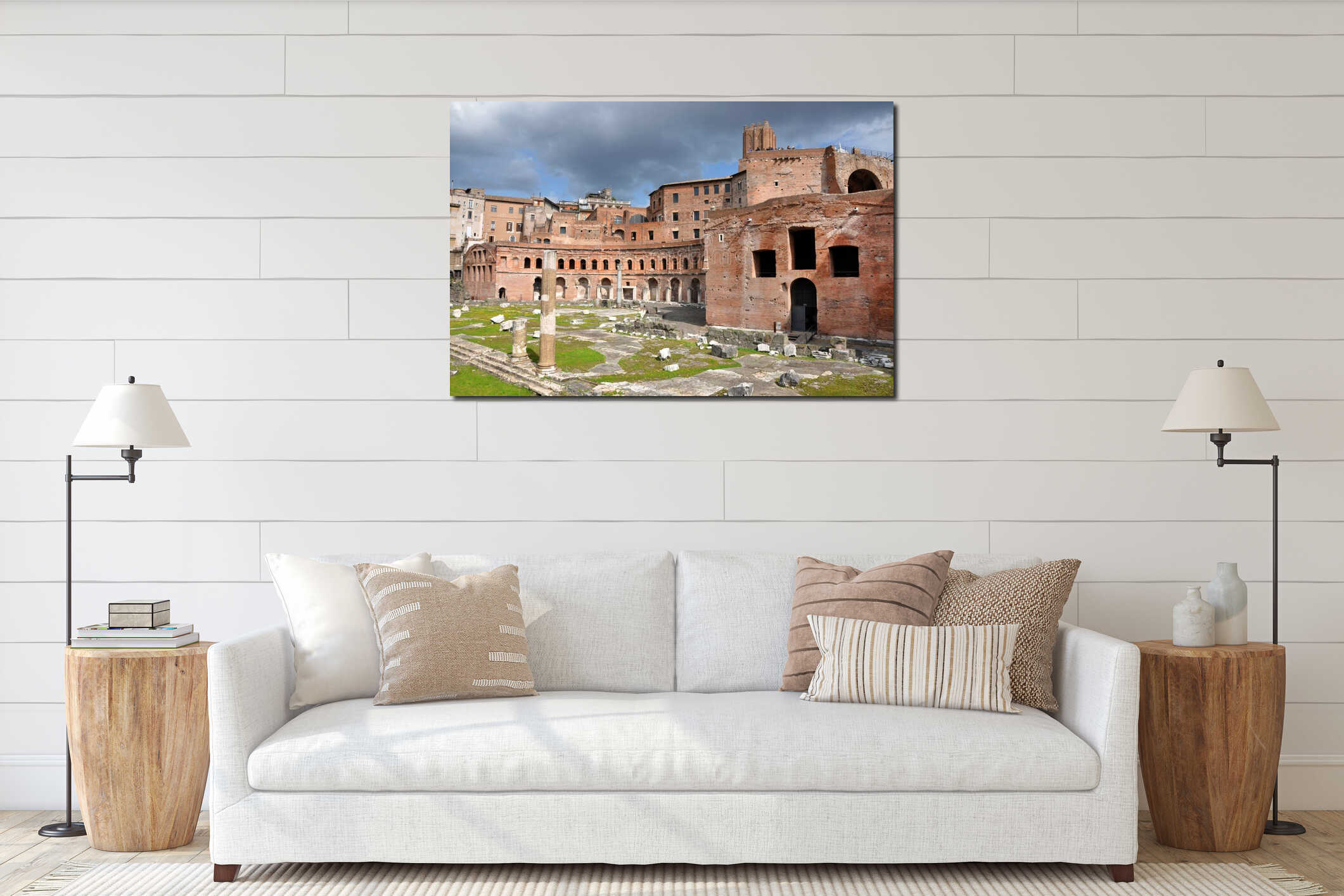 Roman Imperial forum of Emperor Trajan in Rome, Italy interior mockup