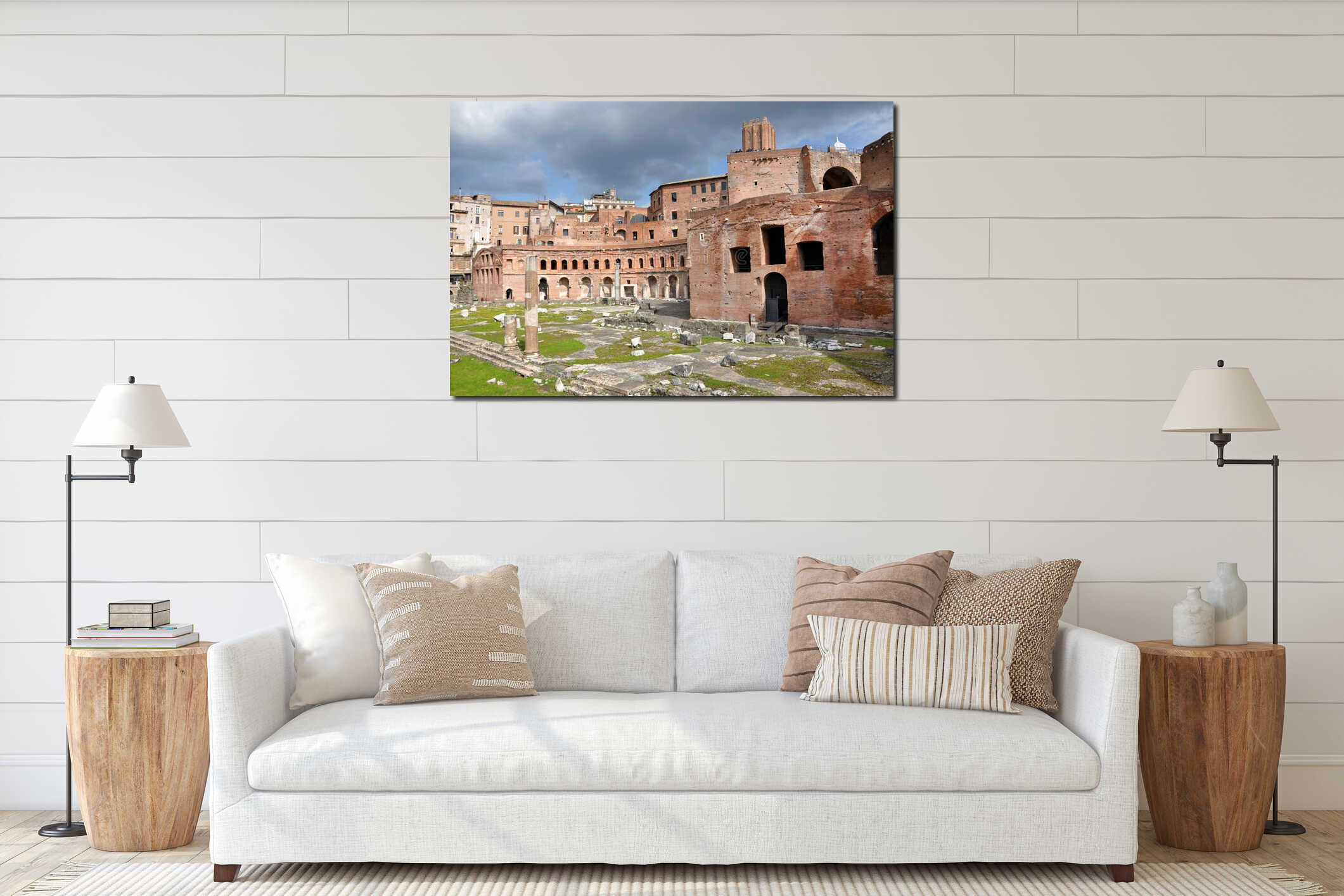 Roman Imperial forum of Emperor Trajan in Rome, Italy interior mockup