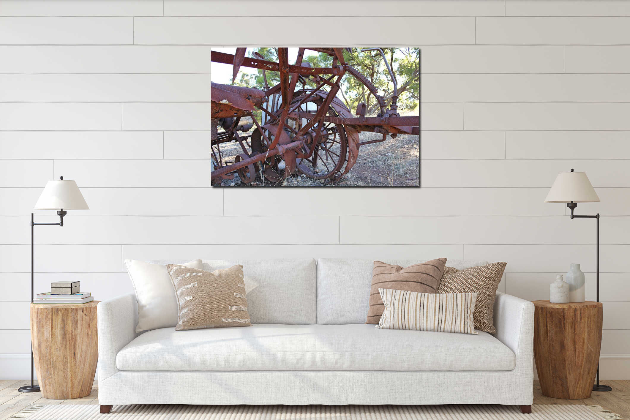 Rusted Farm Equipment interior mockup