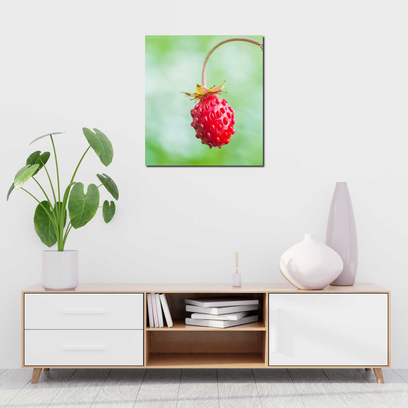 Canvas above sofa for size context