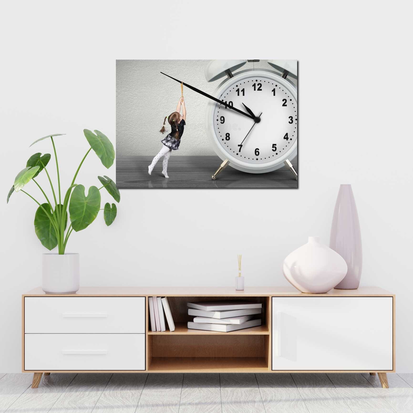 Canvas above sofa for size context