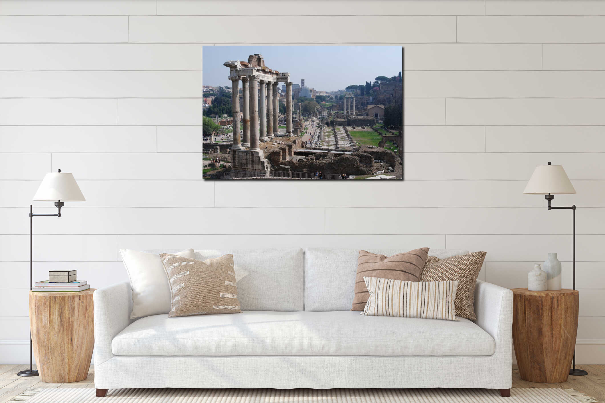 Roman Forum ruins interior mockup