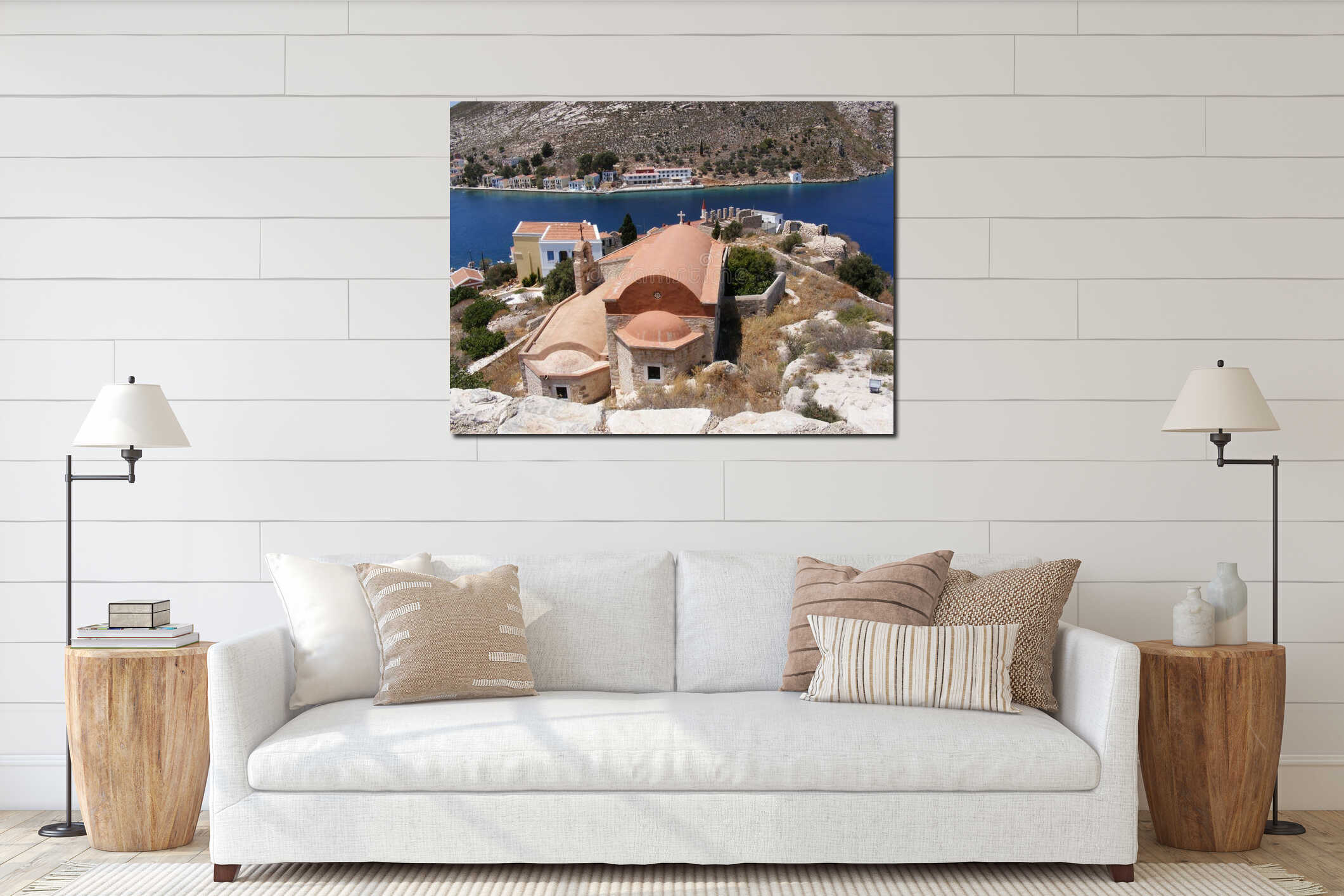 Greek Orthodox Church on Kastellorizo interior mockup