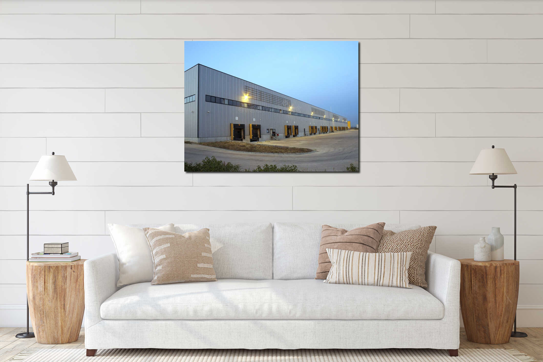 Canvas above sideboard for size context