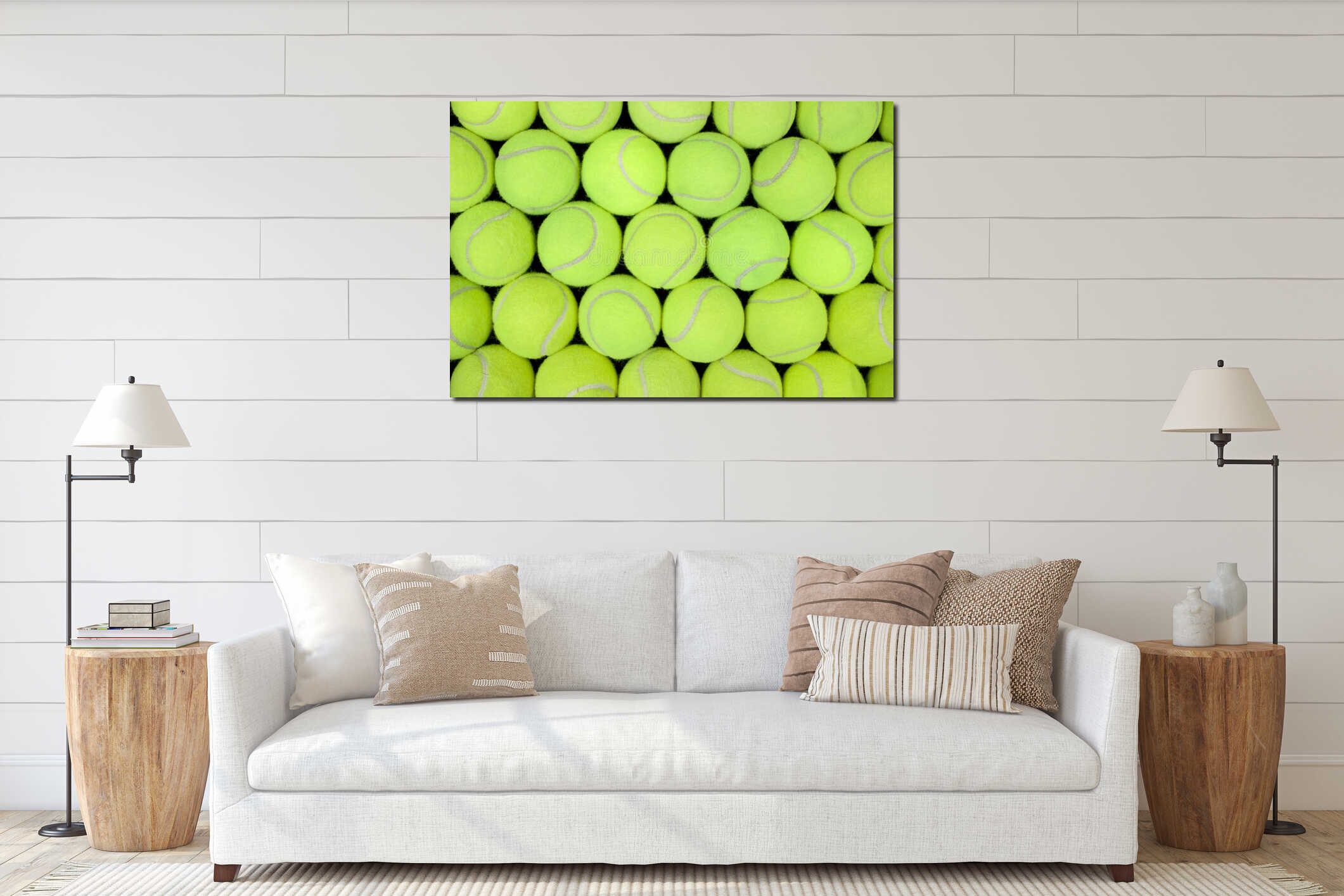 Tennis balls interior mockup