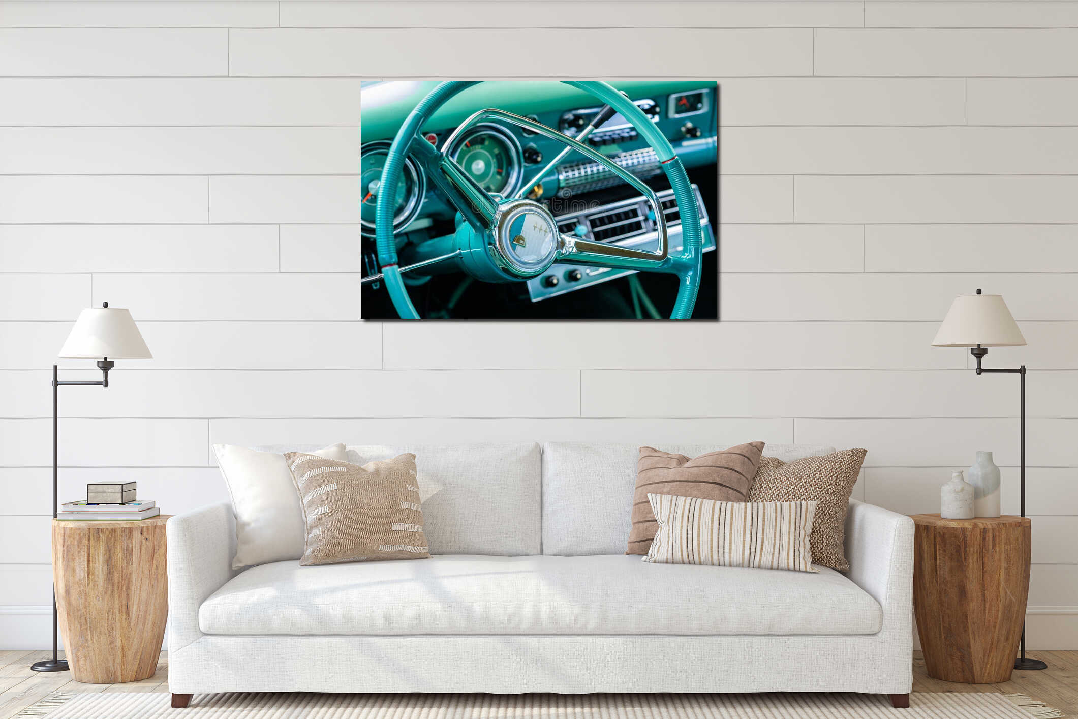 Vintage Studebaker Automobile interior mockup