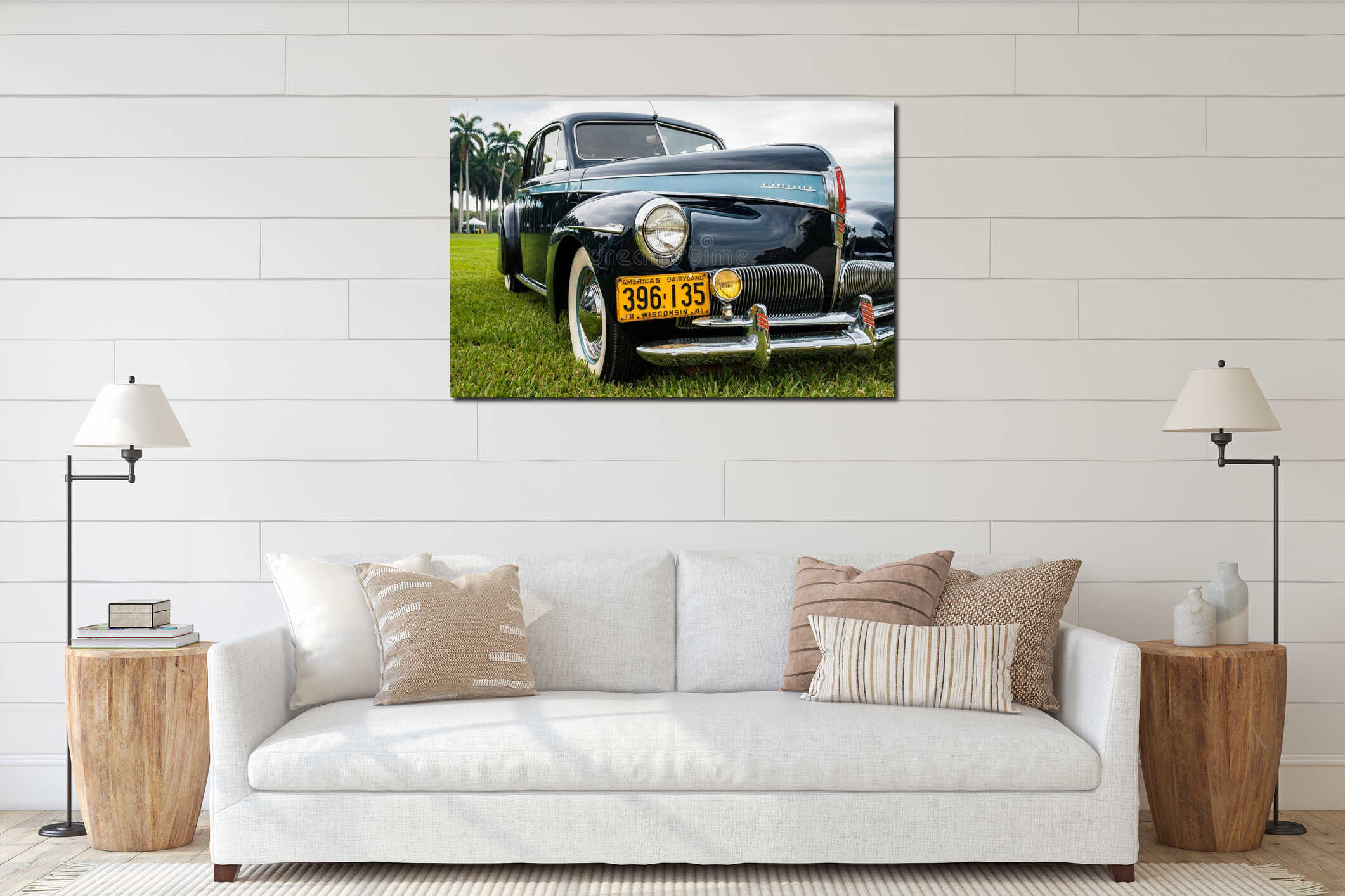 Vintage Studebaker Automobile interior mockup