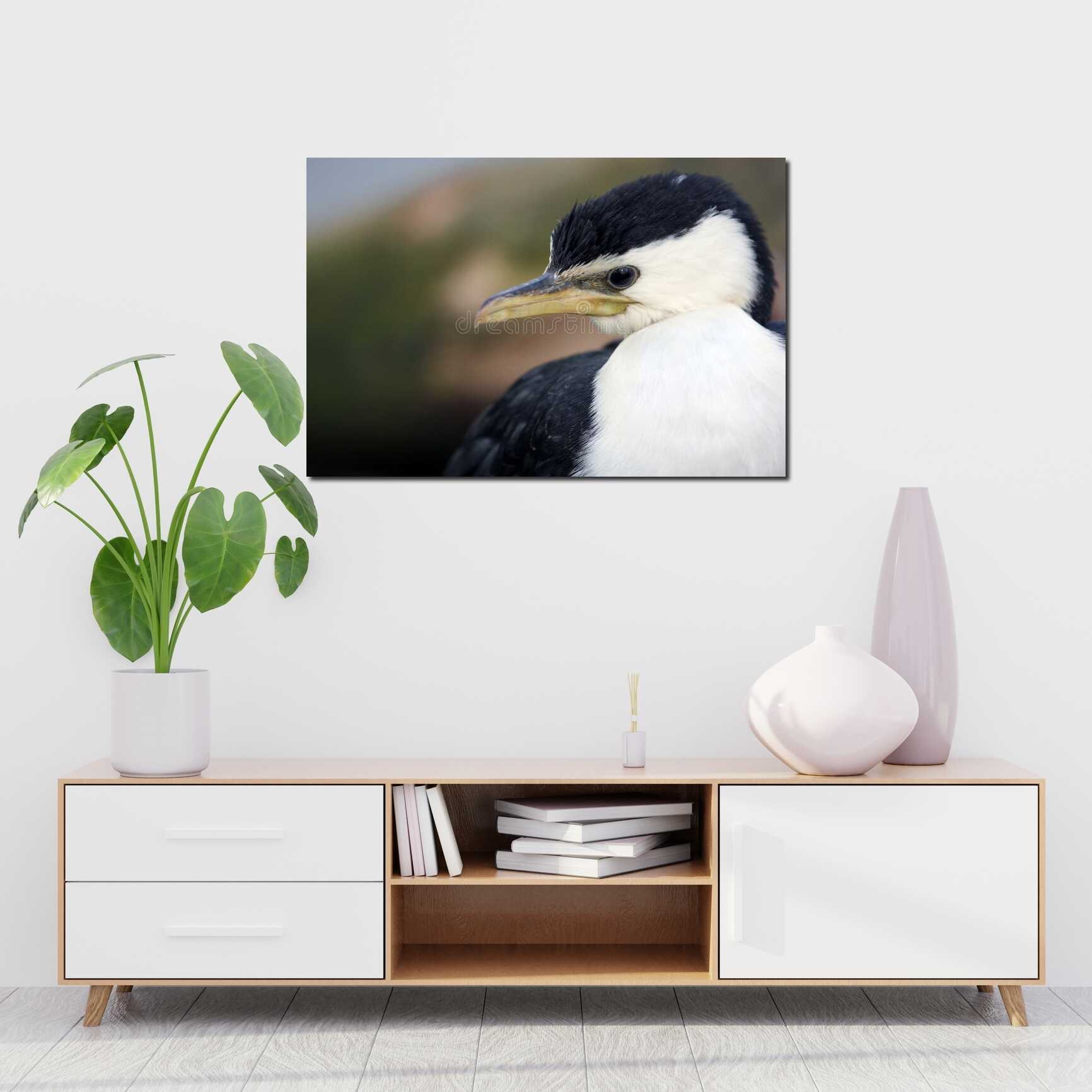 Canvas above sofa for size context