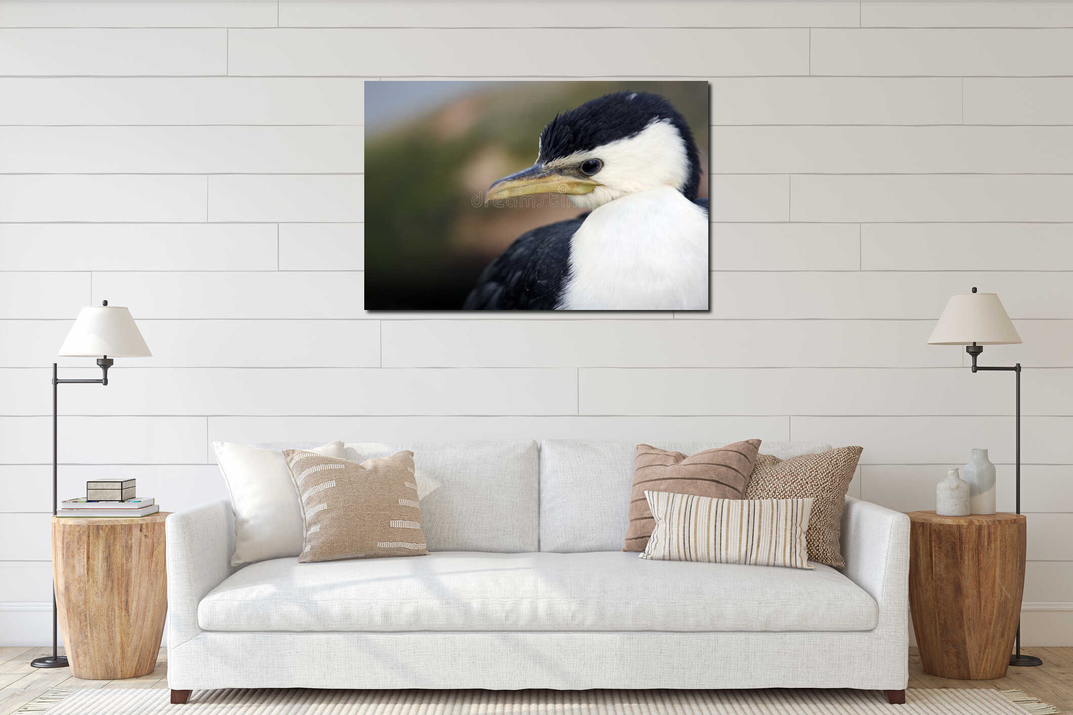 Canvas above sideboard for size context