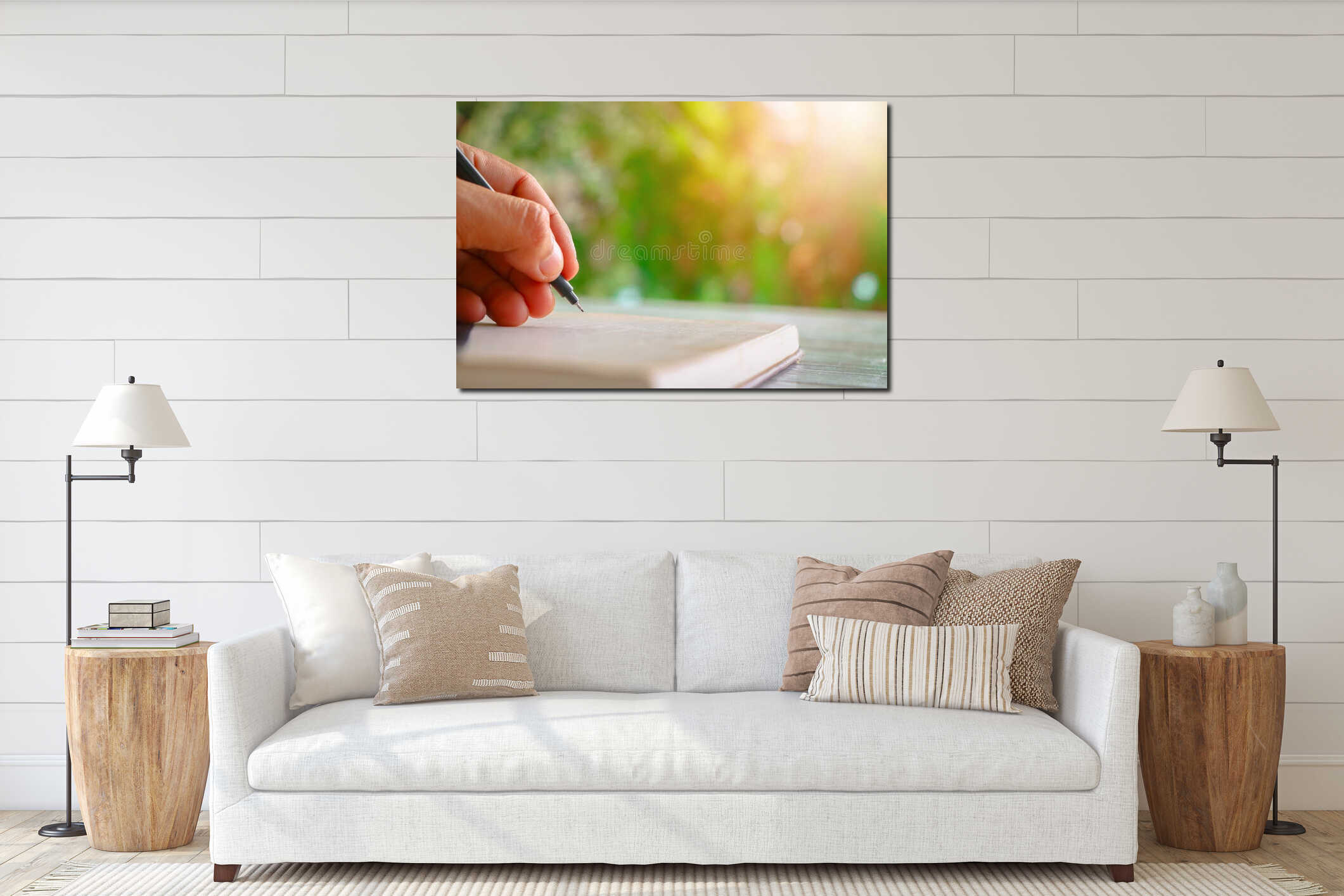 Canvas above sideboard for size context