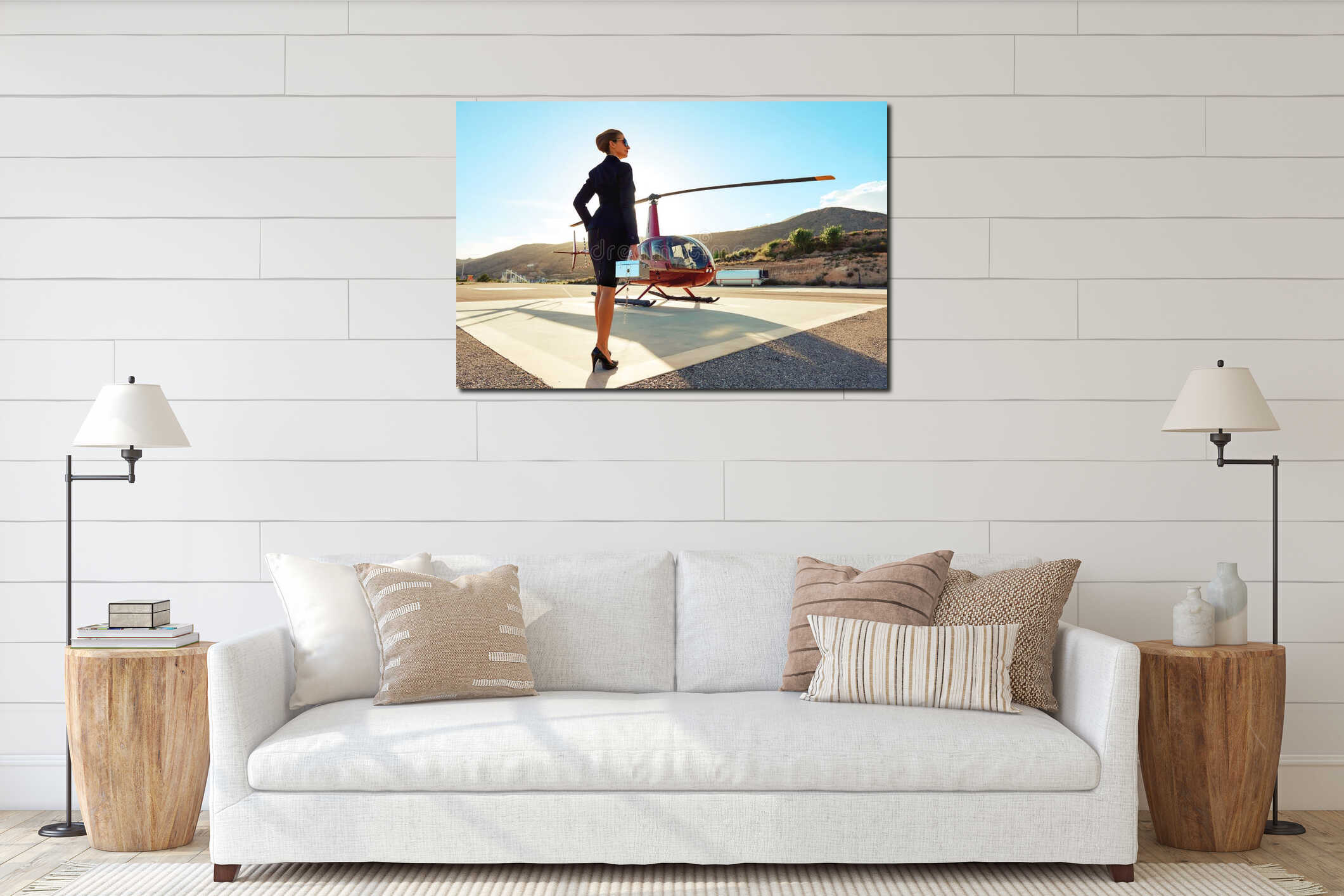 Canvas above sideboard for size context