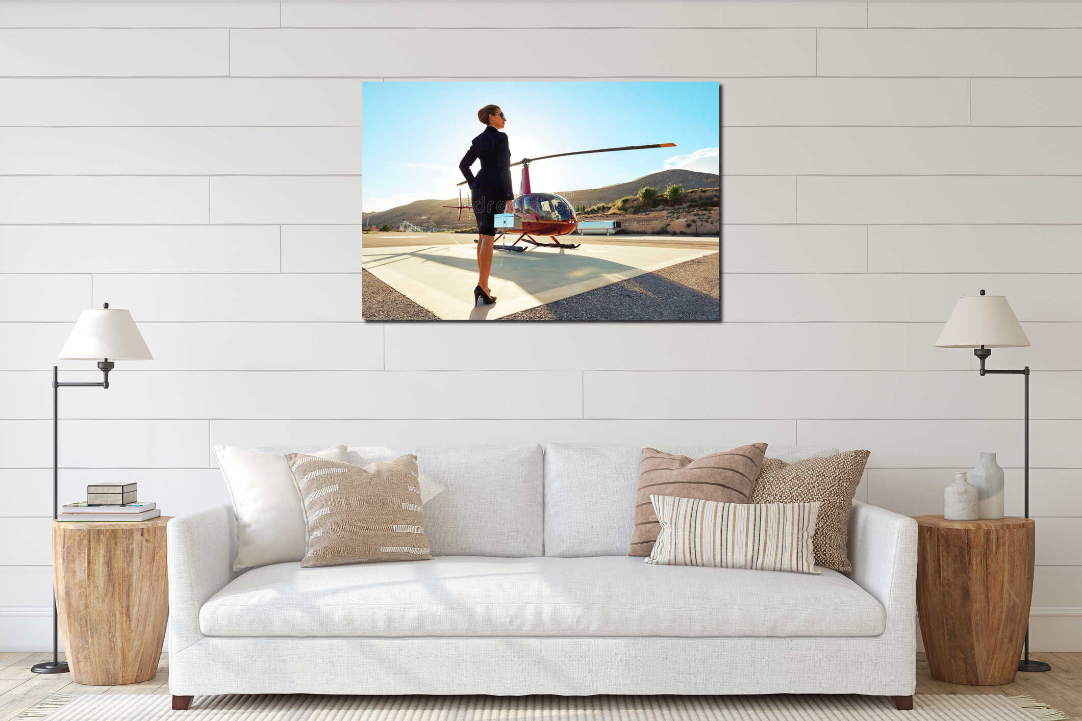 Elegant business woman interior mockup