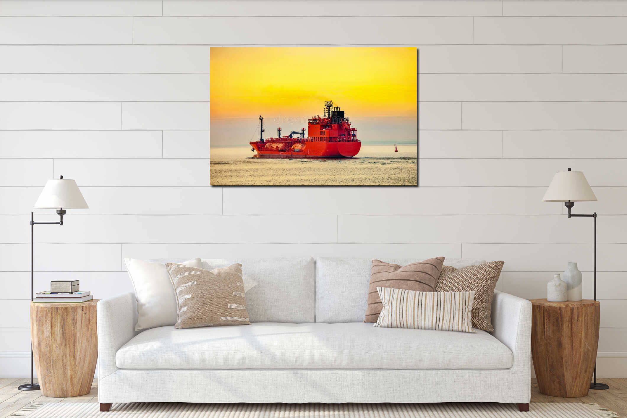 LPG Tanker ship at sea interior mockup