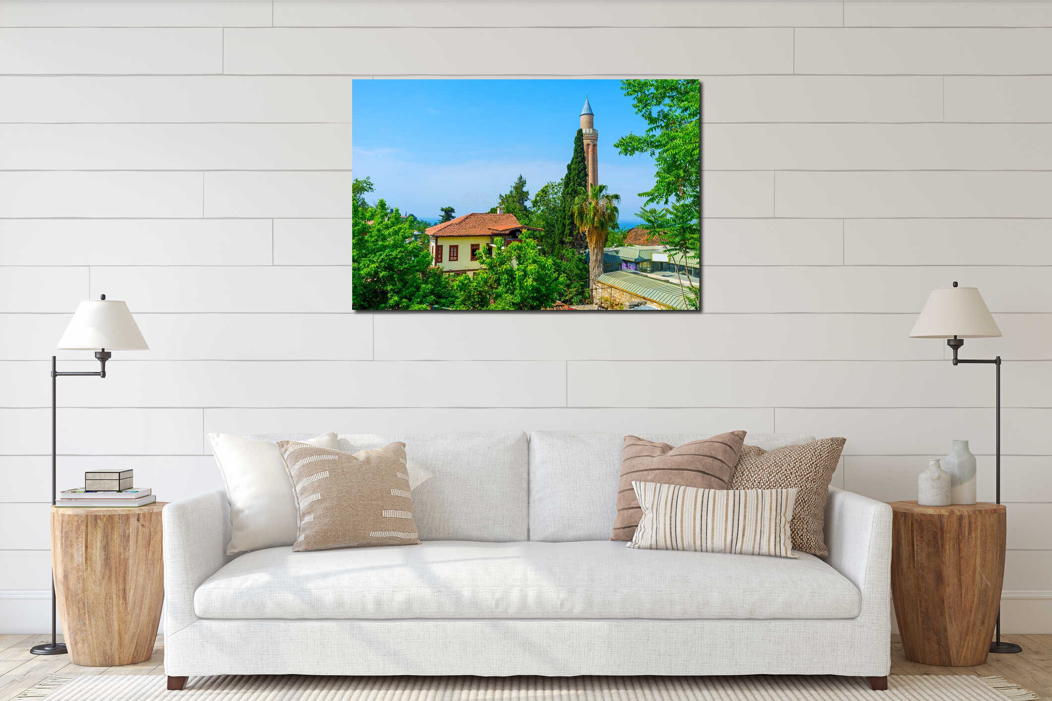 The minaret among the trees interior mockup